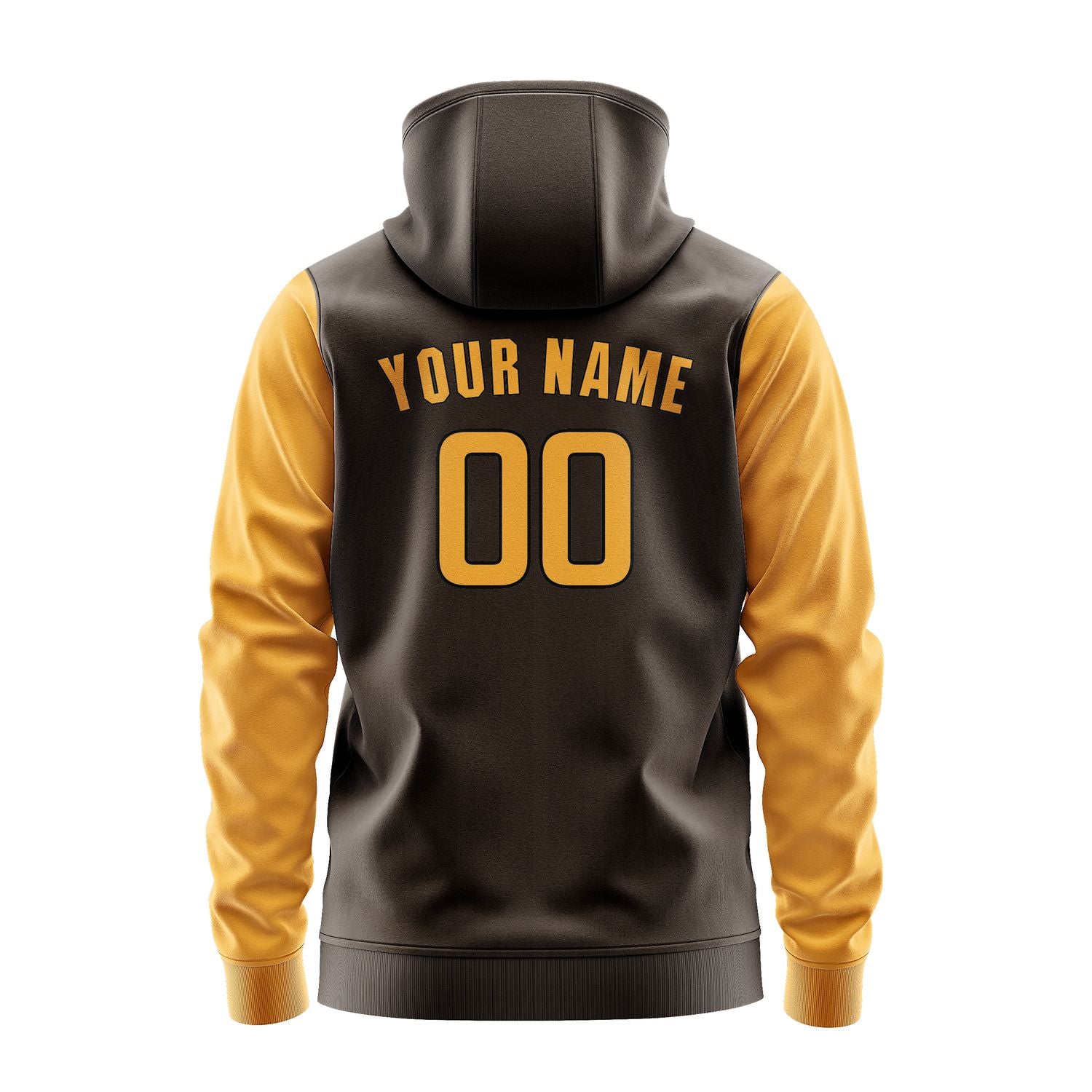 Custom Brown Yellow Hoodie 0101191901B31719
