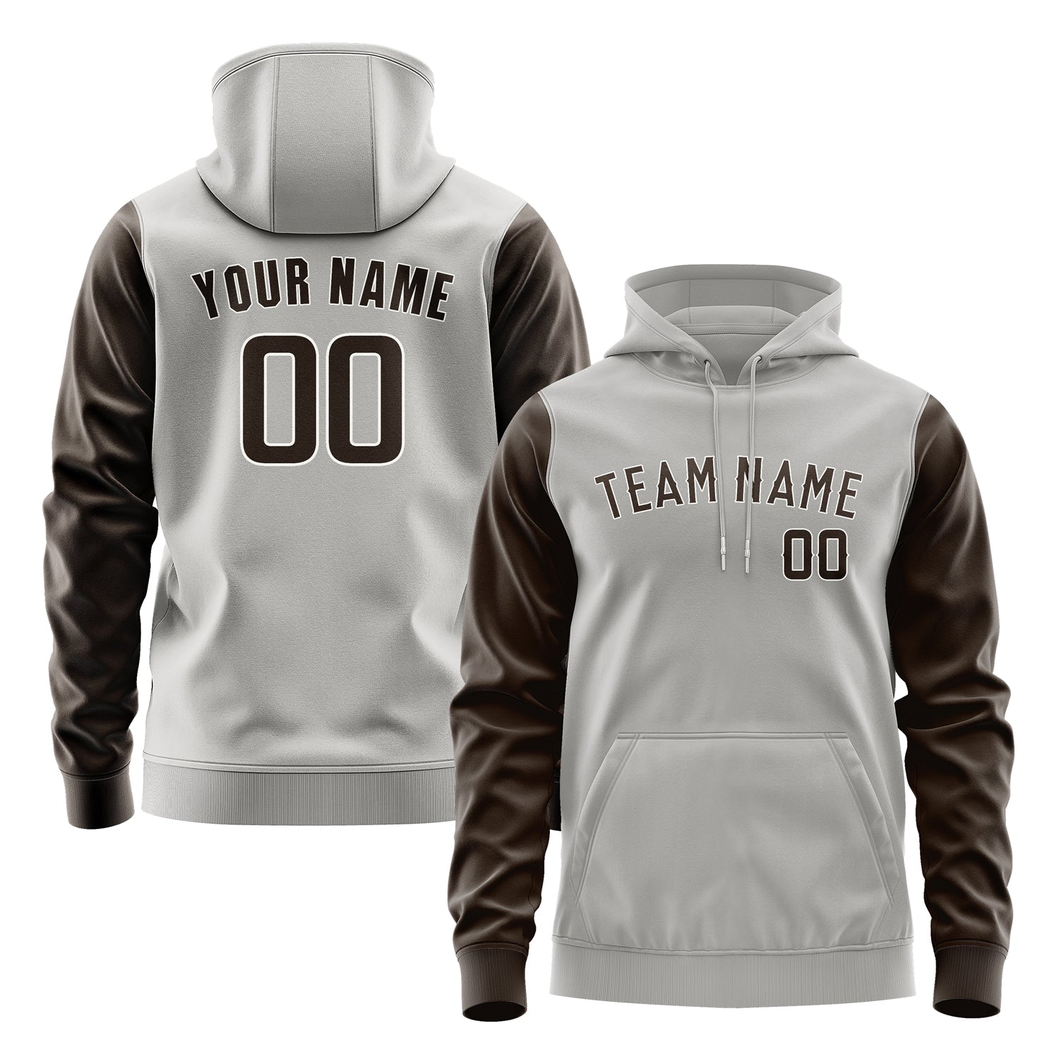Custom Gray Brown Hoodie 0404010104B31801