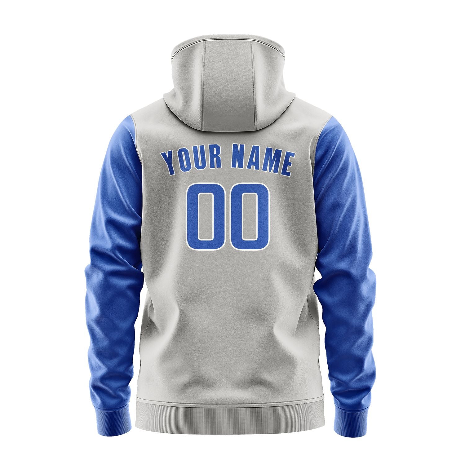Custom Gray Sky Blue Hoodie 0404090904B31809