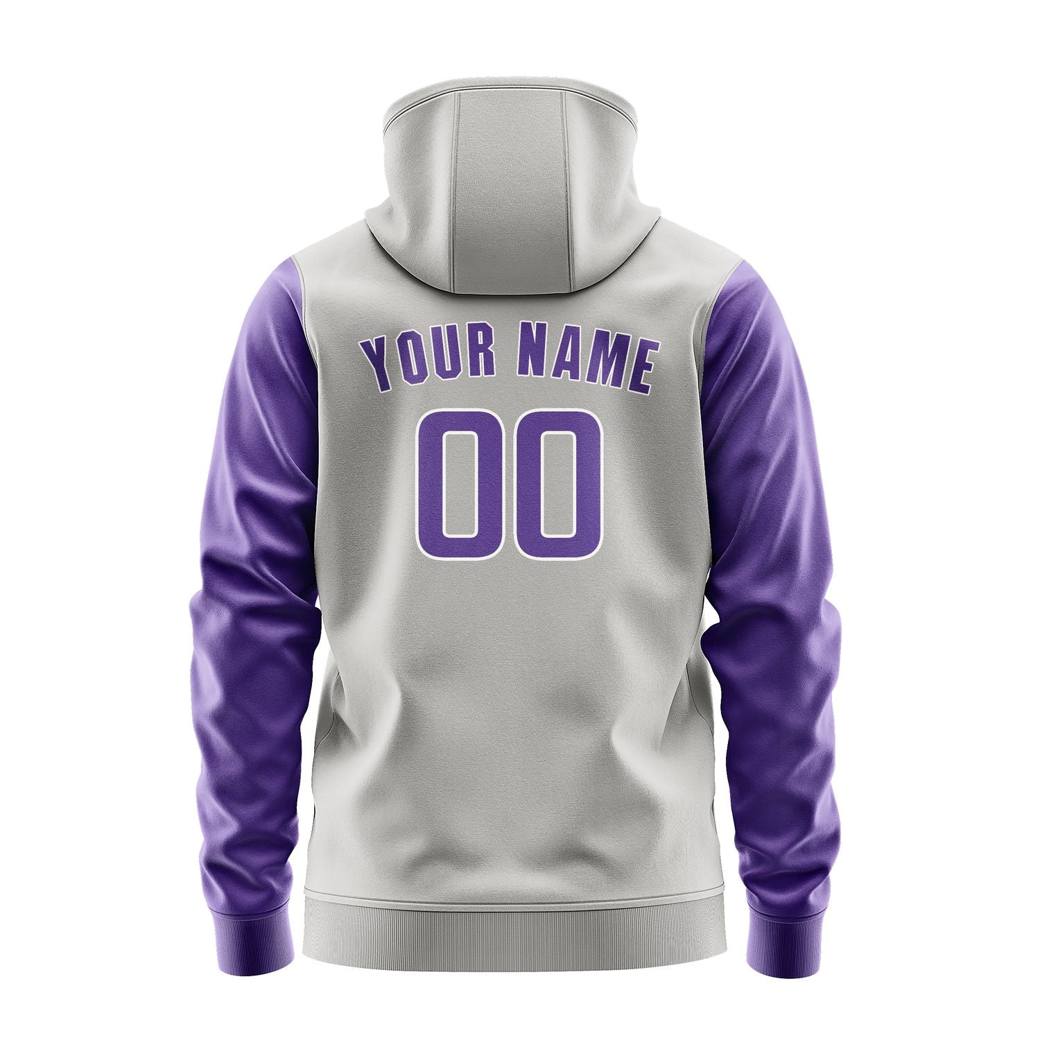 Custom Gray Light Purple Hoodie 0404232304B31823