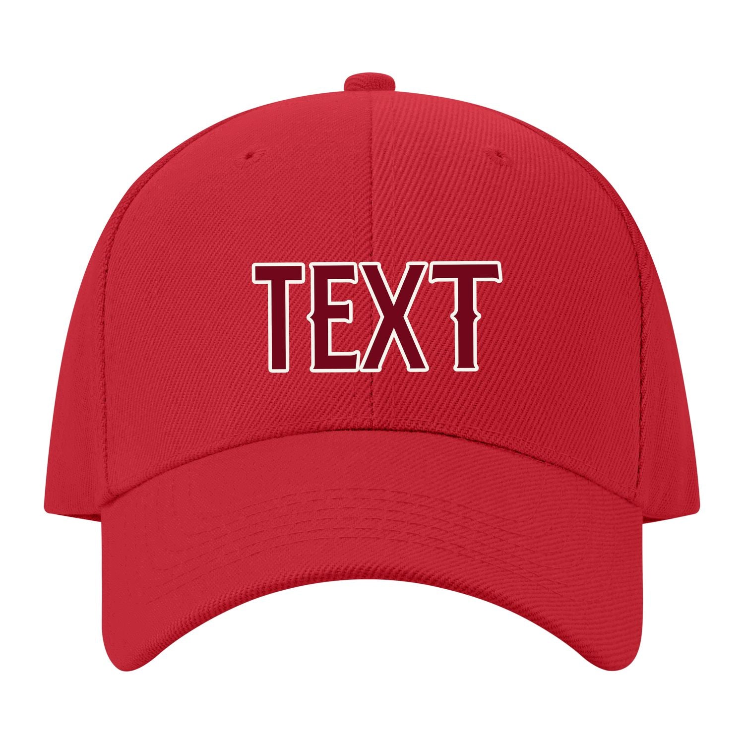 Custom Red Khaki Hat 06B21815