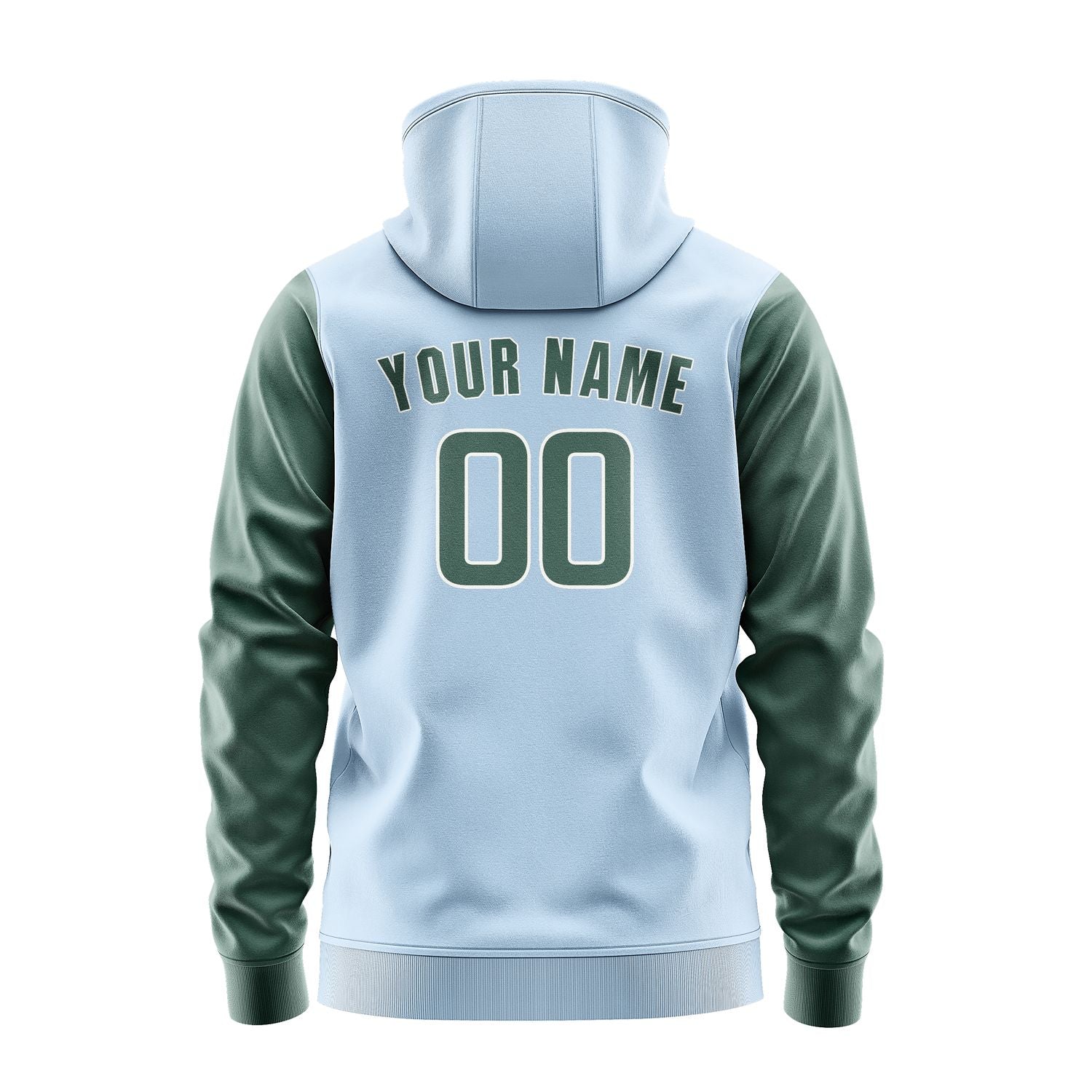 Custom Light Blue Blue Green Hoodie 0808272708B31827