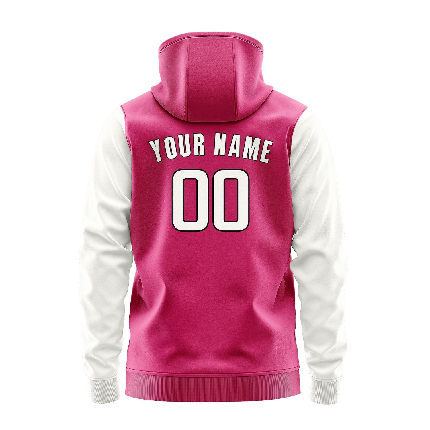 Custom Pink White Hoodie 1313181813B31718