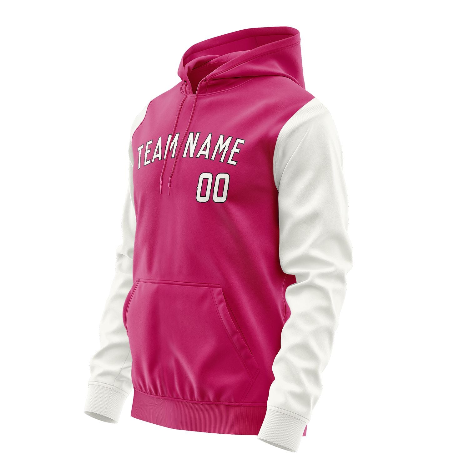 Custom Pink White Hoodie 1313181813B31718