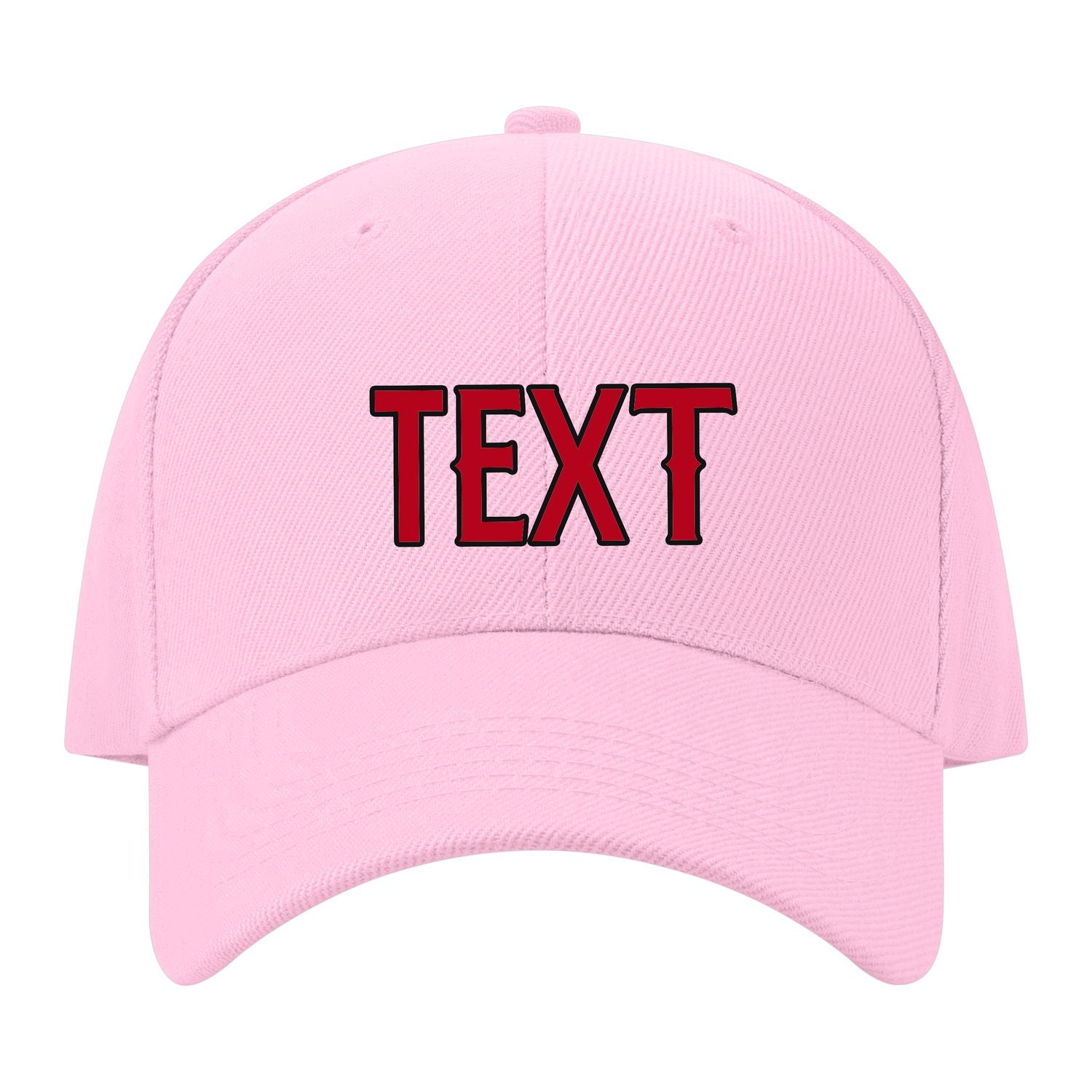 Custom Light Pink Crimson Red Hat 13B21714