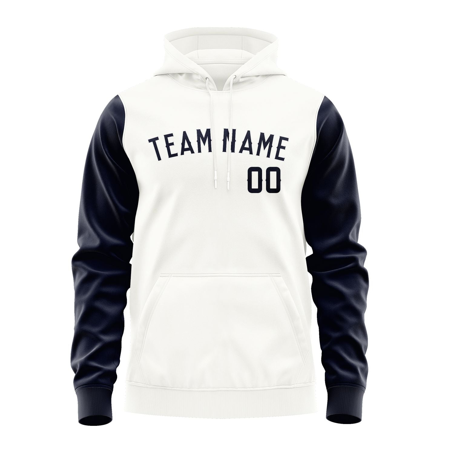 Custom White Navy Hoodie 1818111118B31811