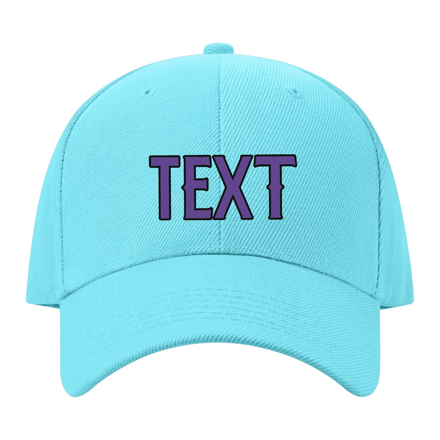 Custom Pale Ice Blue Yellow Hat 18B21723