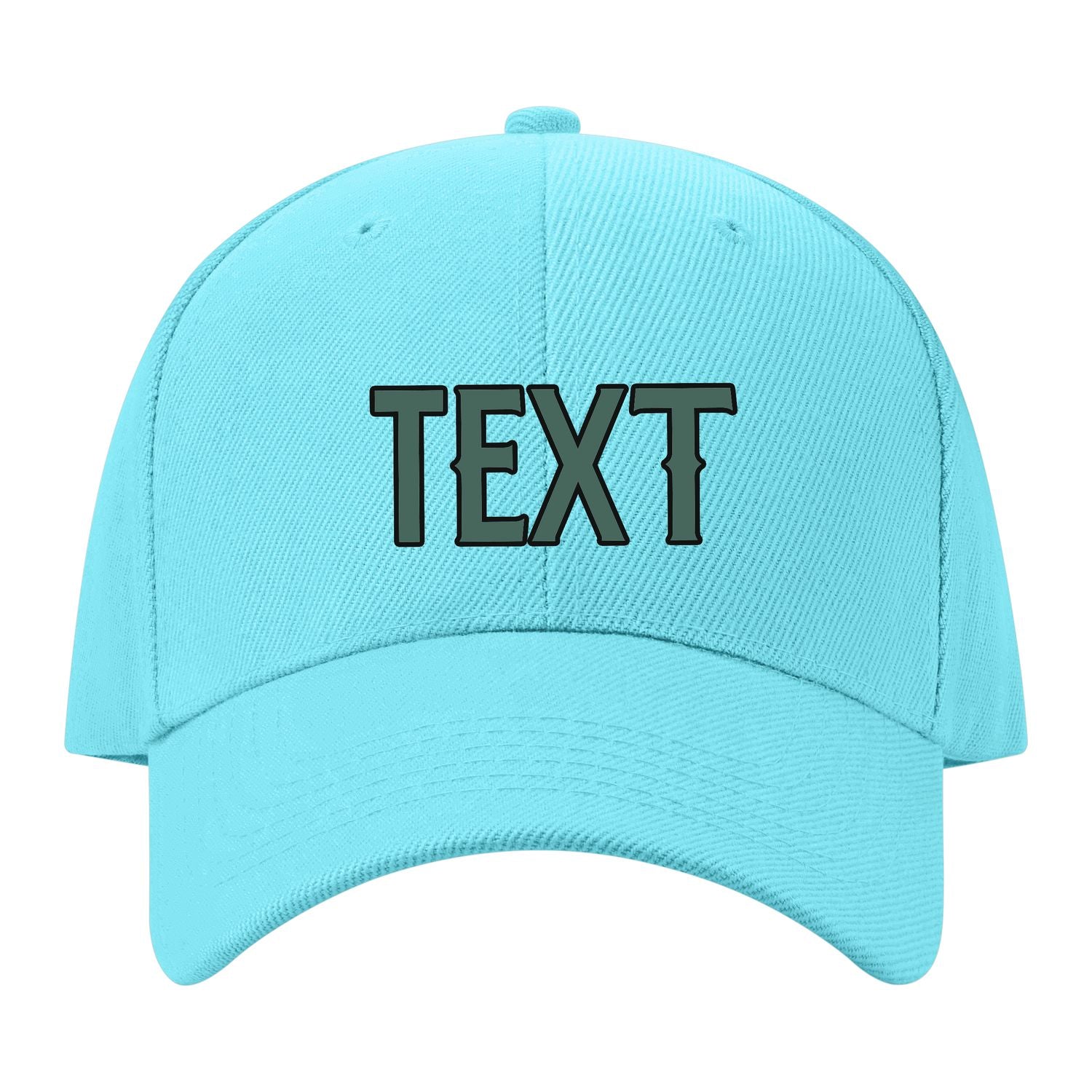 Custom Pale Ice Blue Slate Gray Hat 18B21727