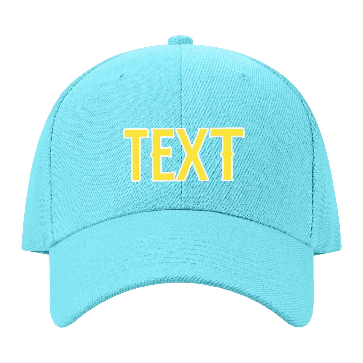 Custom Pale Ice Blue Light Coral Red Hat 18B21826