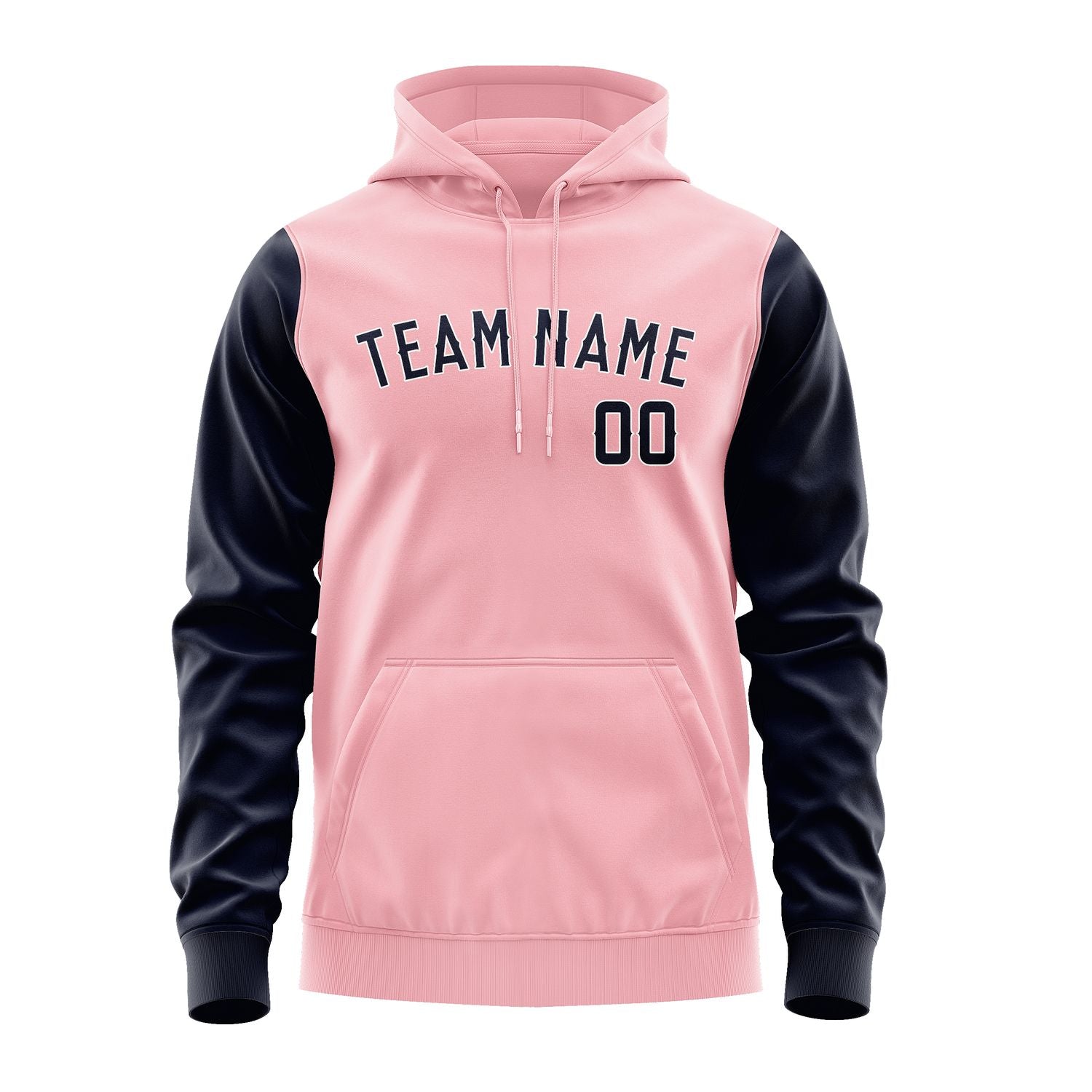 Custom Light Pink Navy Hoodie 2121111121B31811