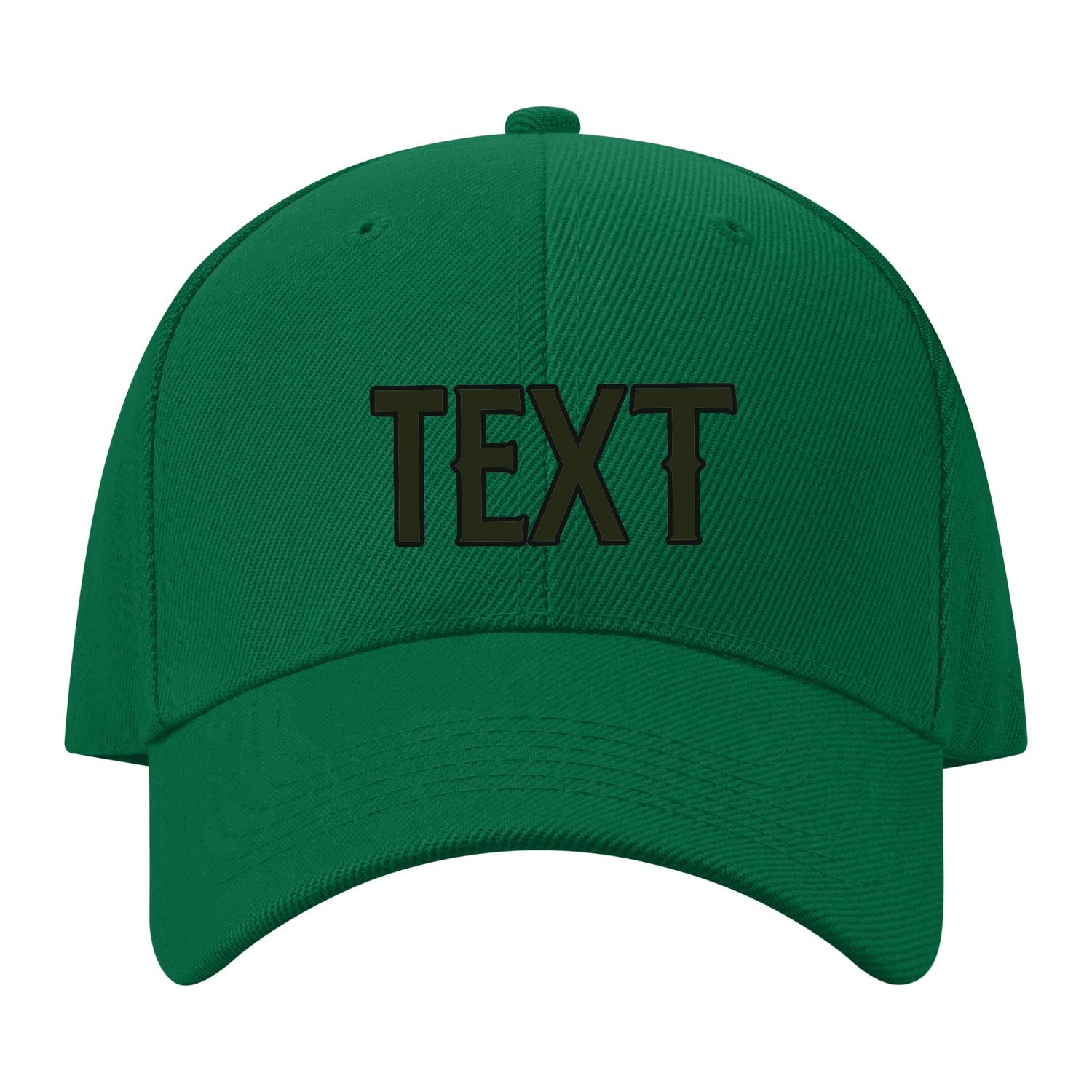 Custom Dark Green White Hat 22B21702