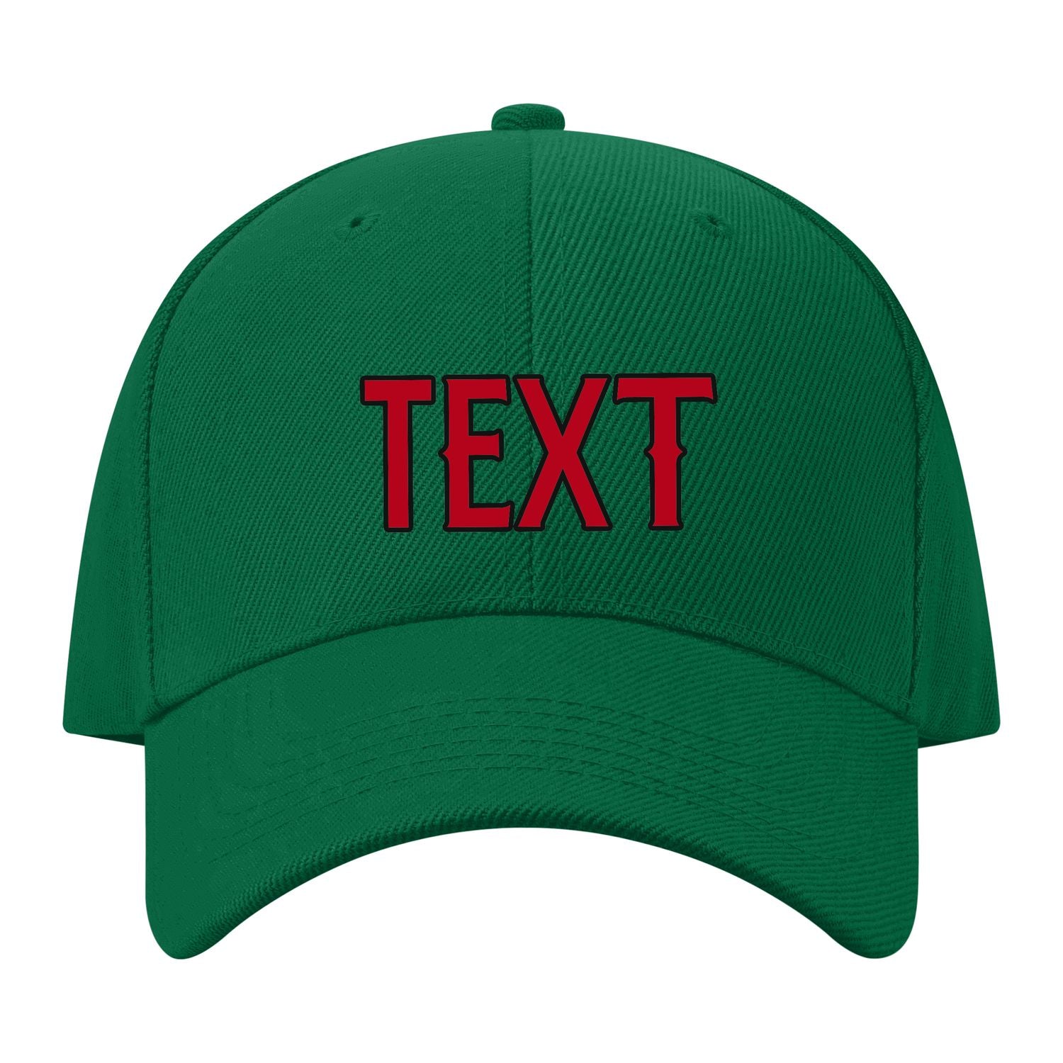 Custom Dark Green Crimson Red Hat 22B21714