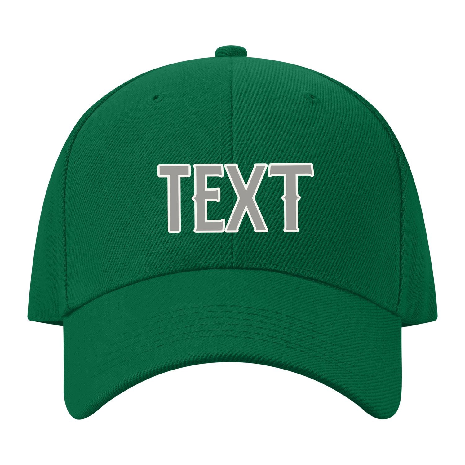 Custom Dark Green Light Green Hat 22B21804