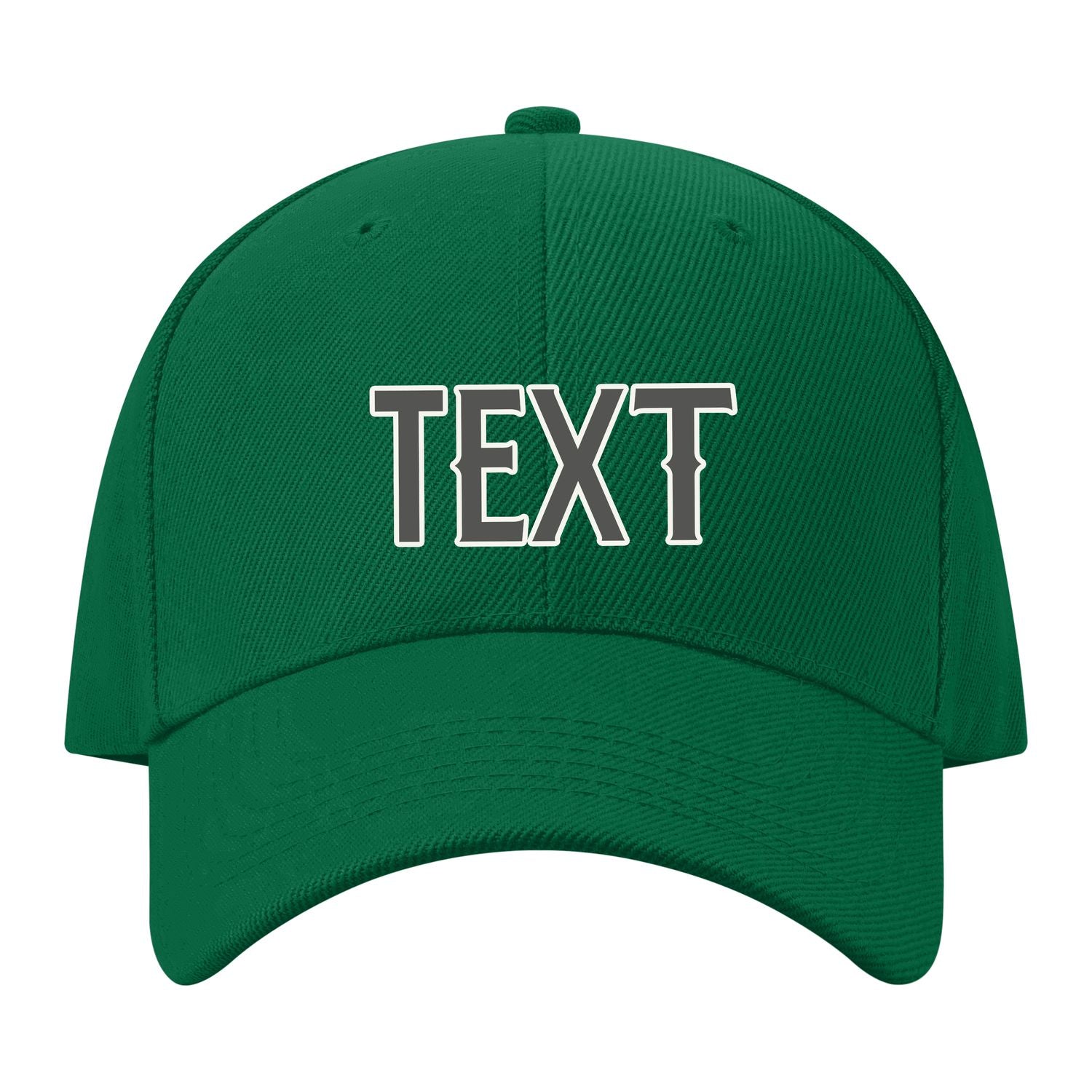 Custom Dark Green Orange Hat 22B21820