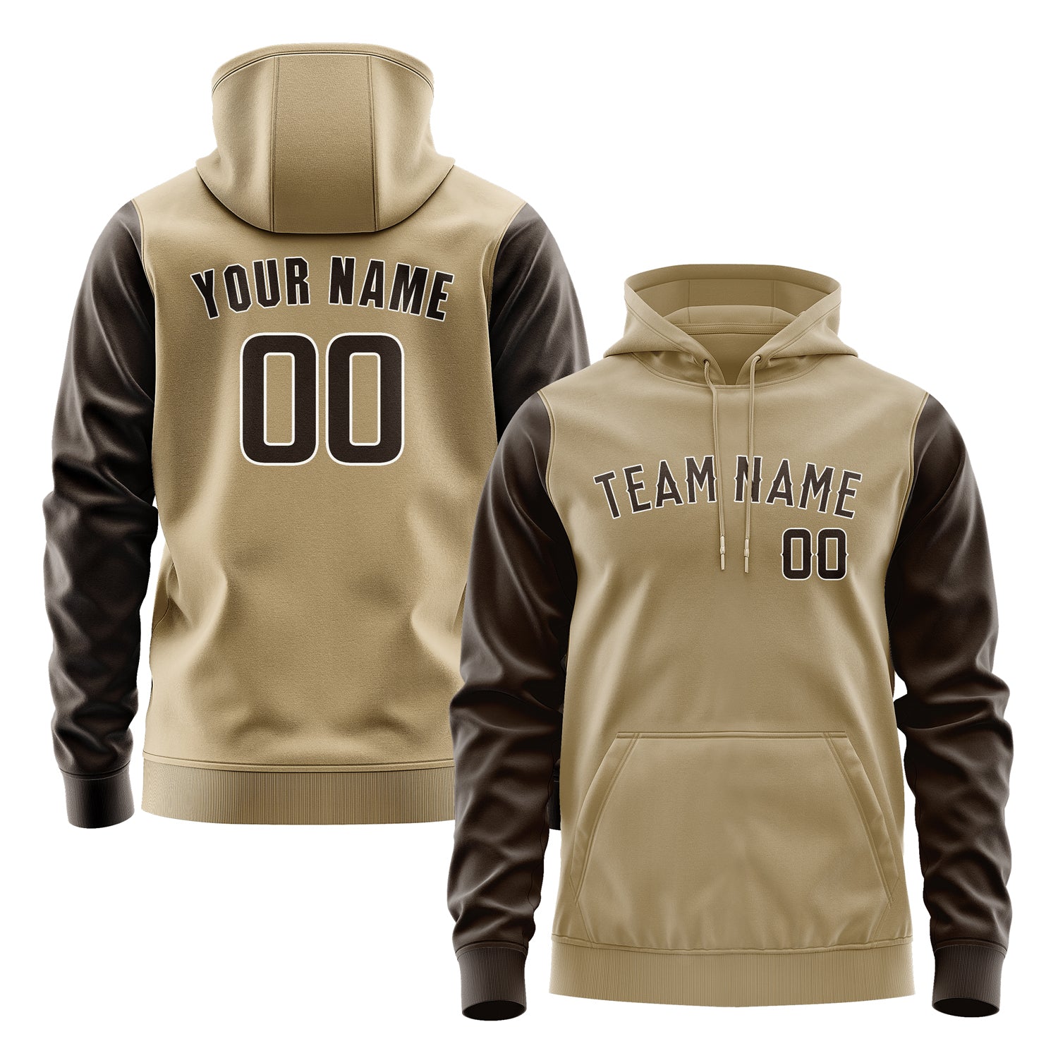 Custom Light Khaki Brown Hoodie 2525010125B31801