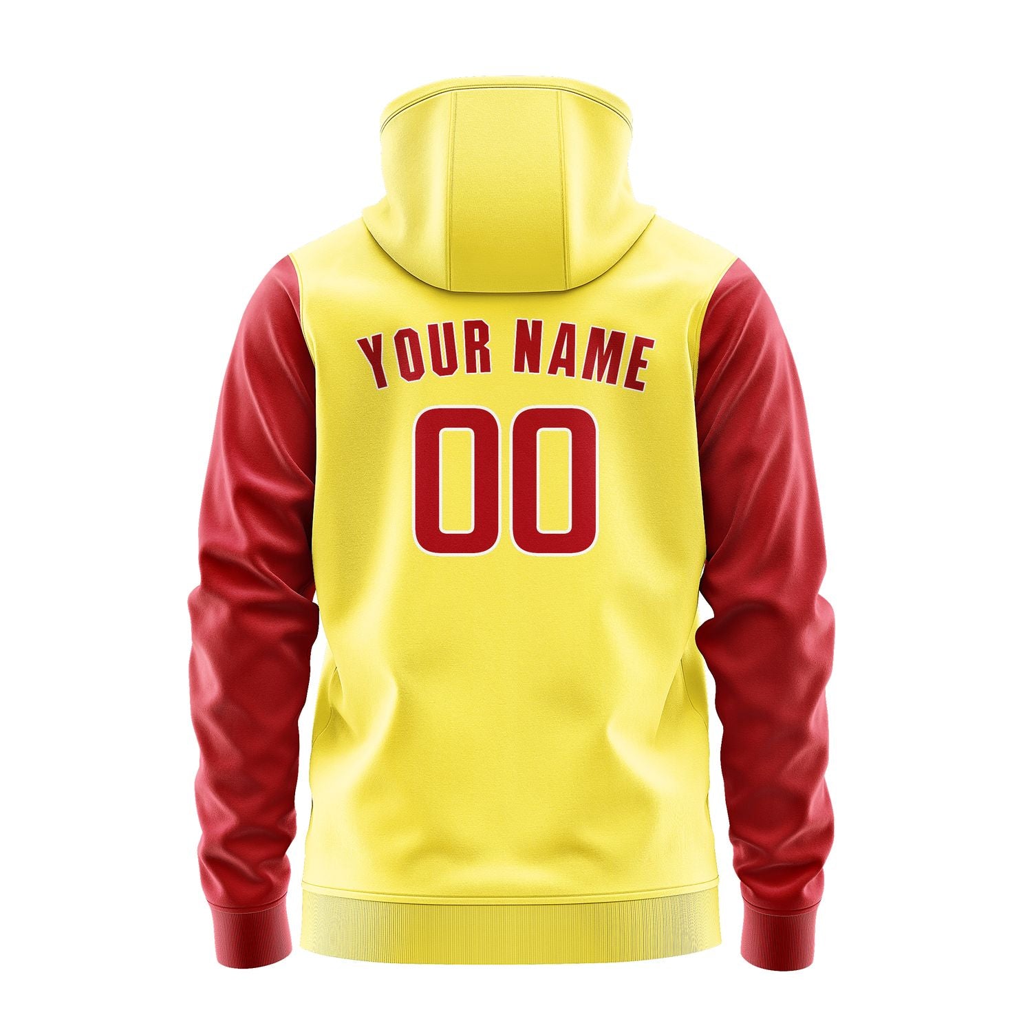 Custom Light Yellow Red Hoodie 2626141426B31814