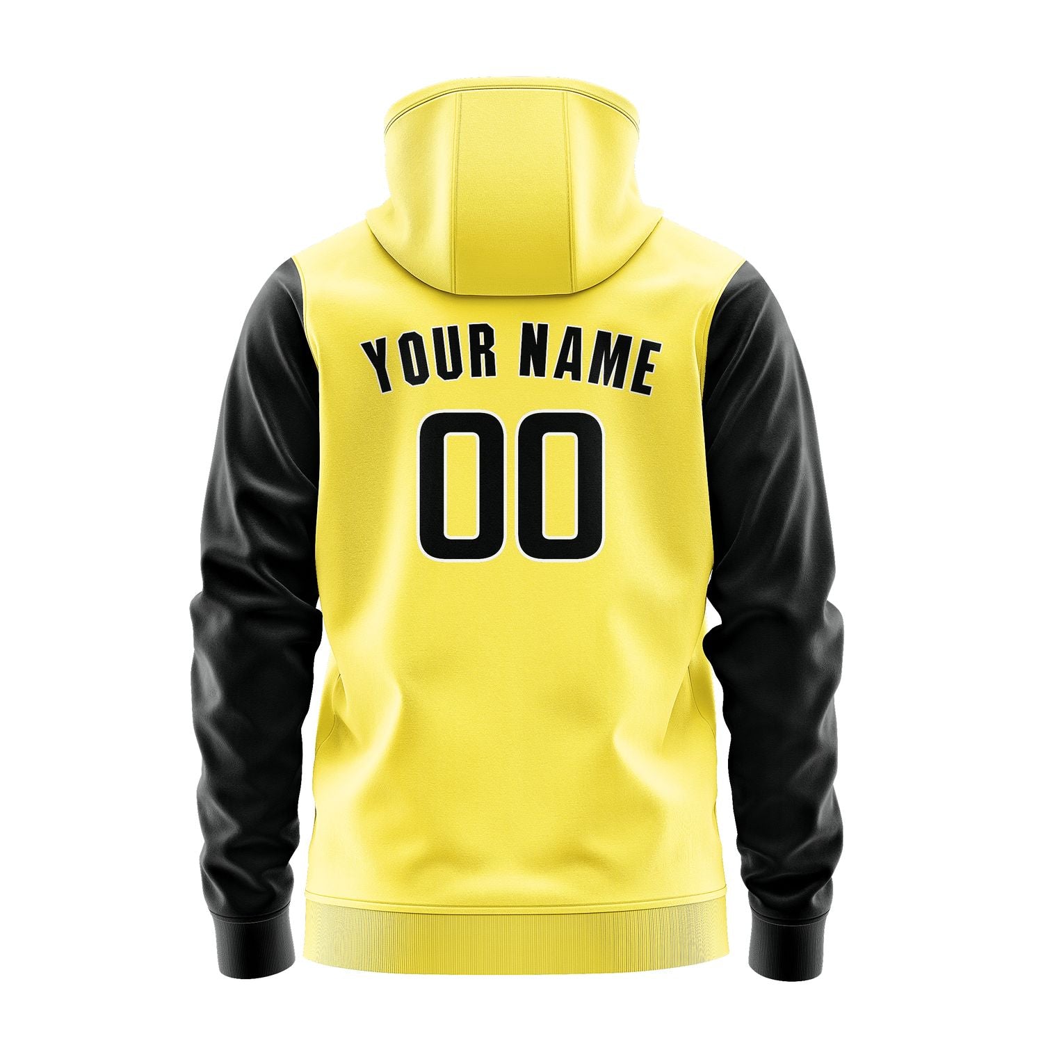 Custom Light Yellow Black Hoodie 2626171726B31817