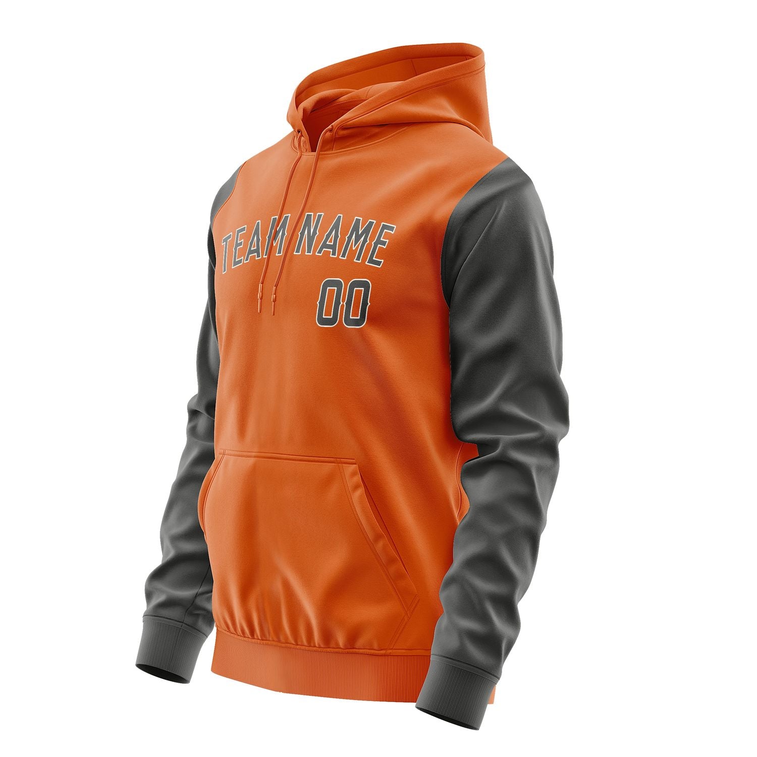 Custom Orange Dark Grey Hoodie 2828202028B31820