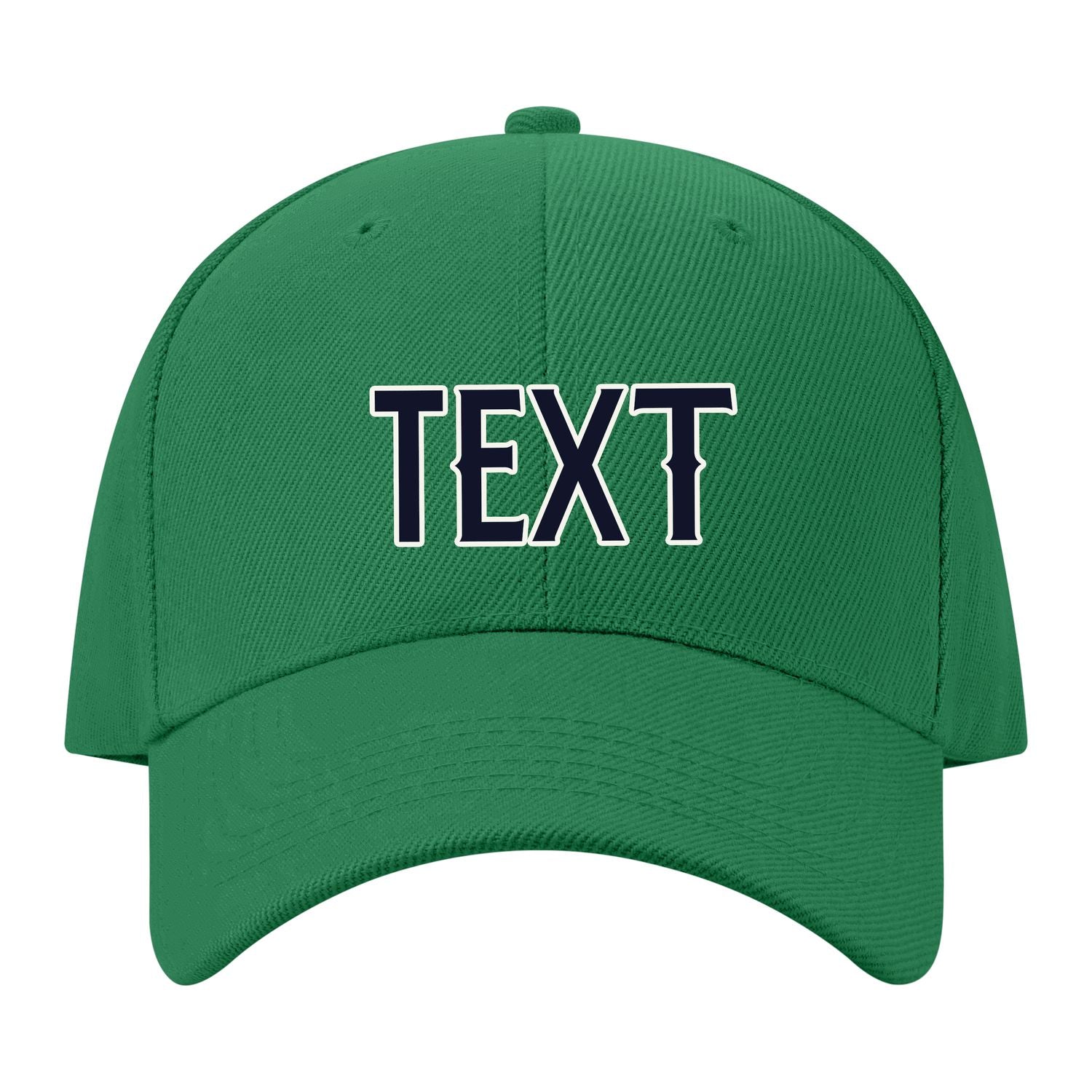 Custom Emerald Green Pale Peach Hat 29B21811