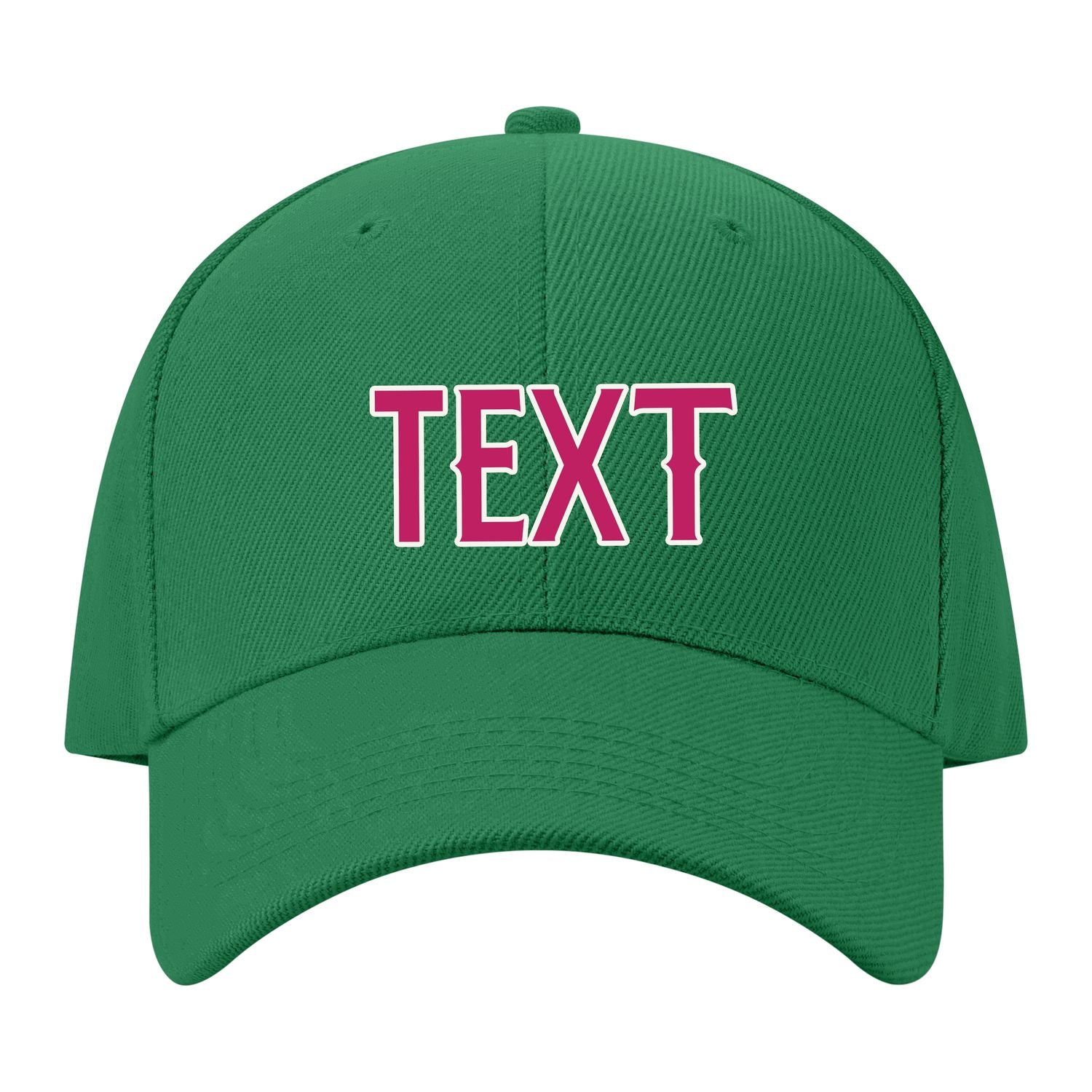 Custom Emerald Green Light Pink Hat 29B21813