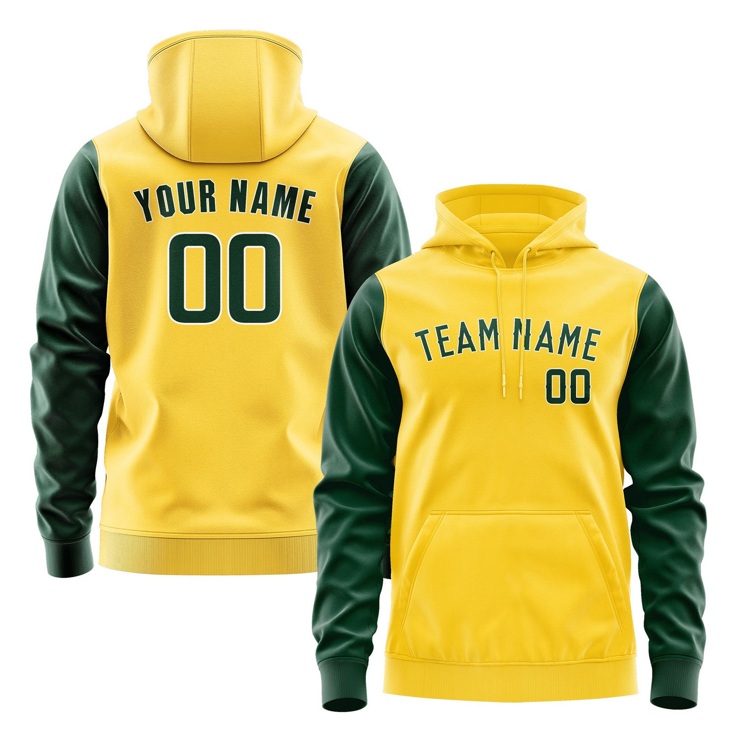 Custom Gold Green Hoodie 3030050530B31805