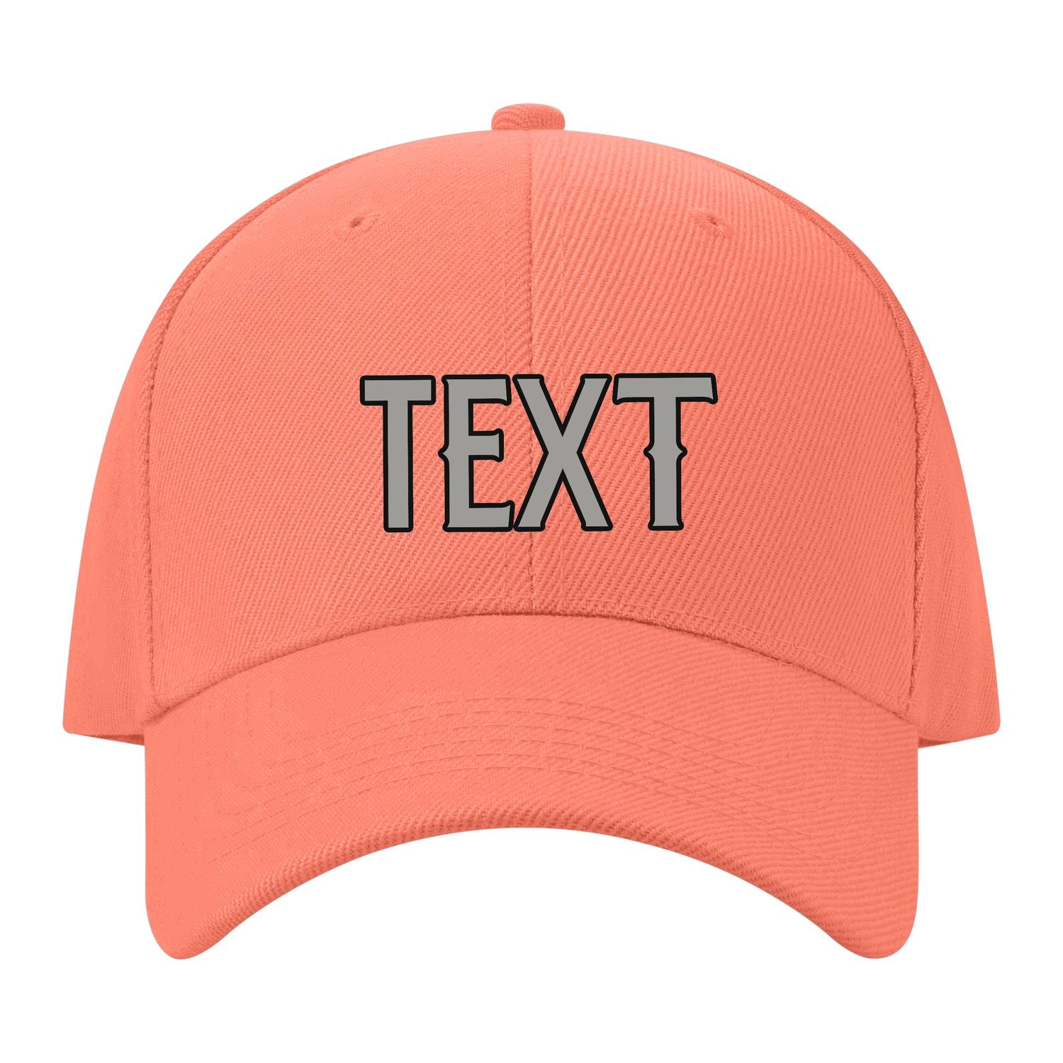 Custom Coral Pink Light Green Hat 31B21704