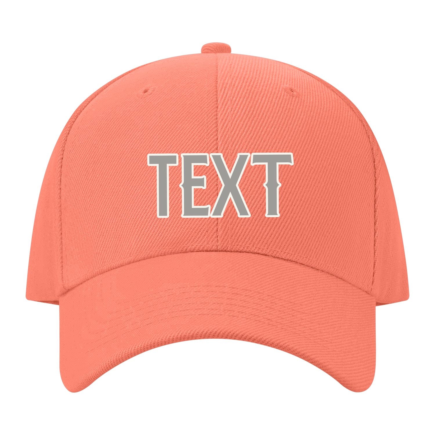 Custom Coral Pink Light Green Hat 31B21804