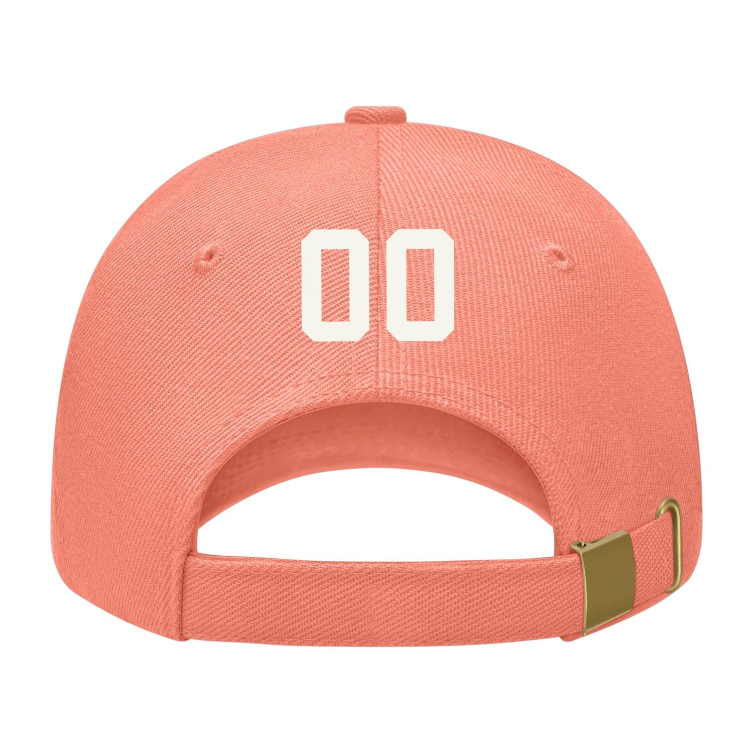 Custom Coral Pink Pale Ice Blue Hat 31B21818