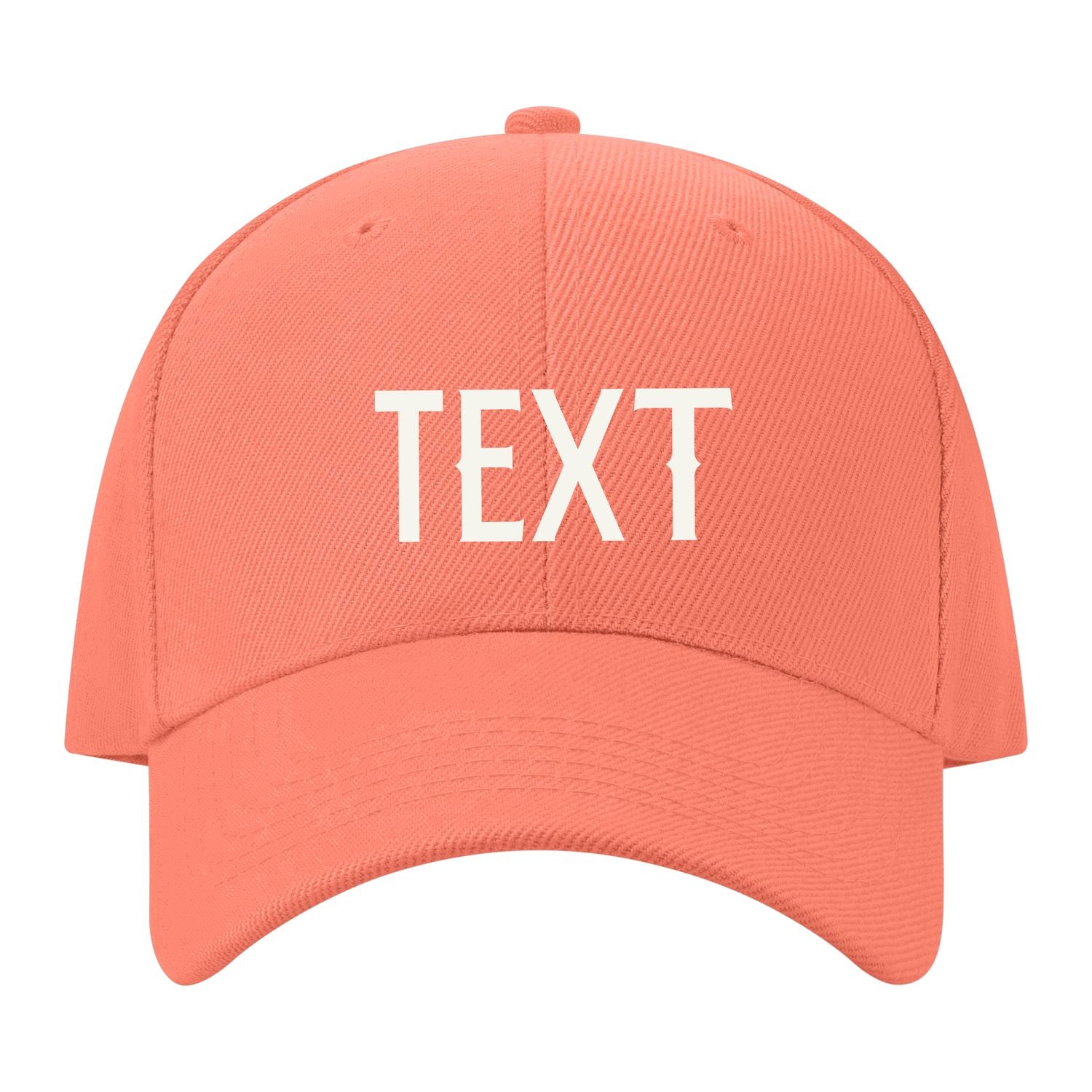 Custom Coral Pink Pale Ice Blue Hat 31B21818