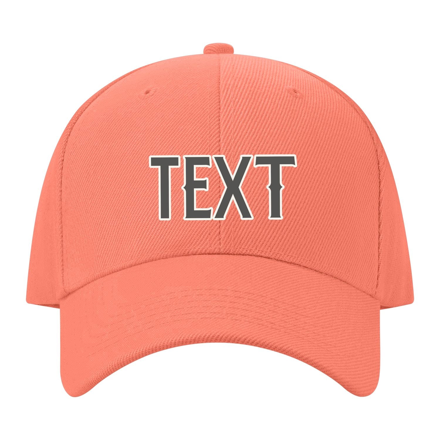 Custom Coral Pink Orange Hat 31B21820