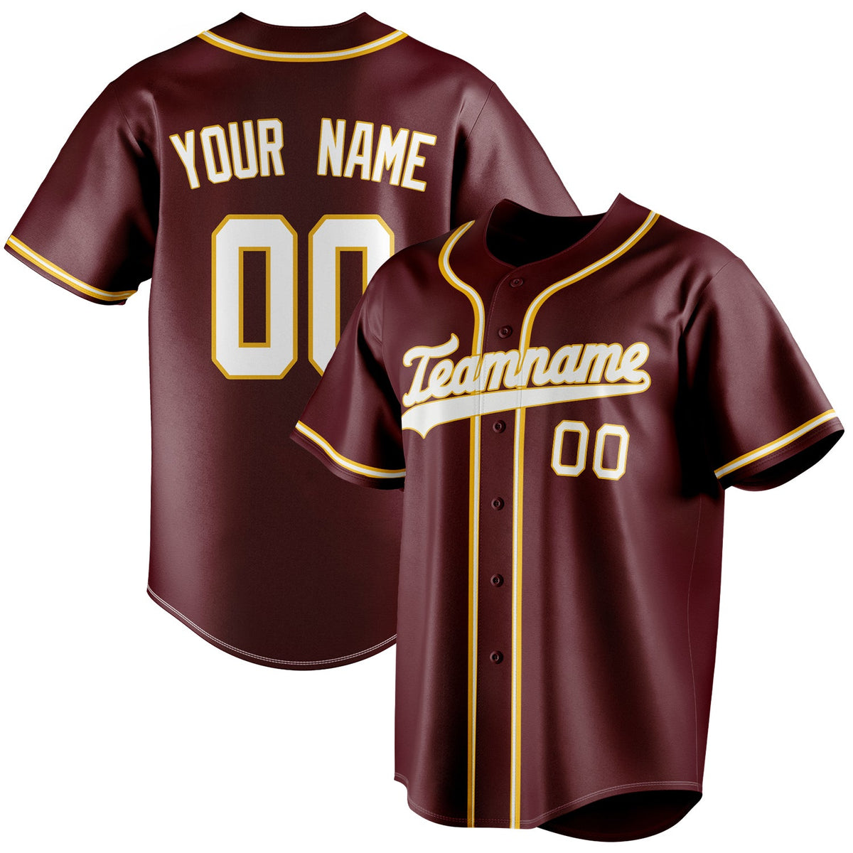 Custom Burgundy & White Color Fan Baseball Jersey BB01240528CK095