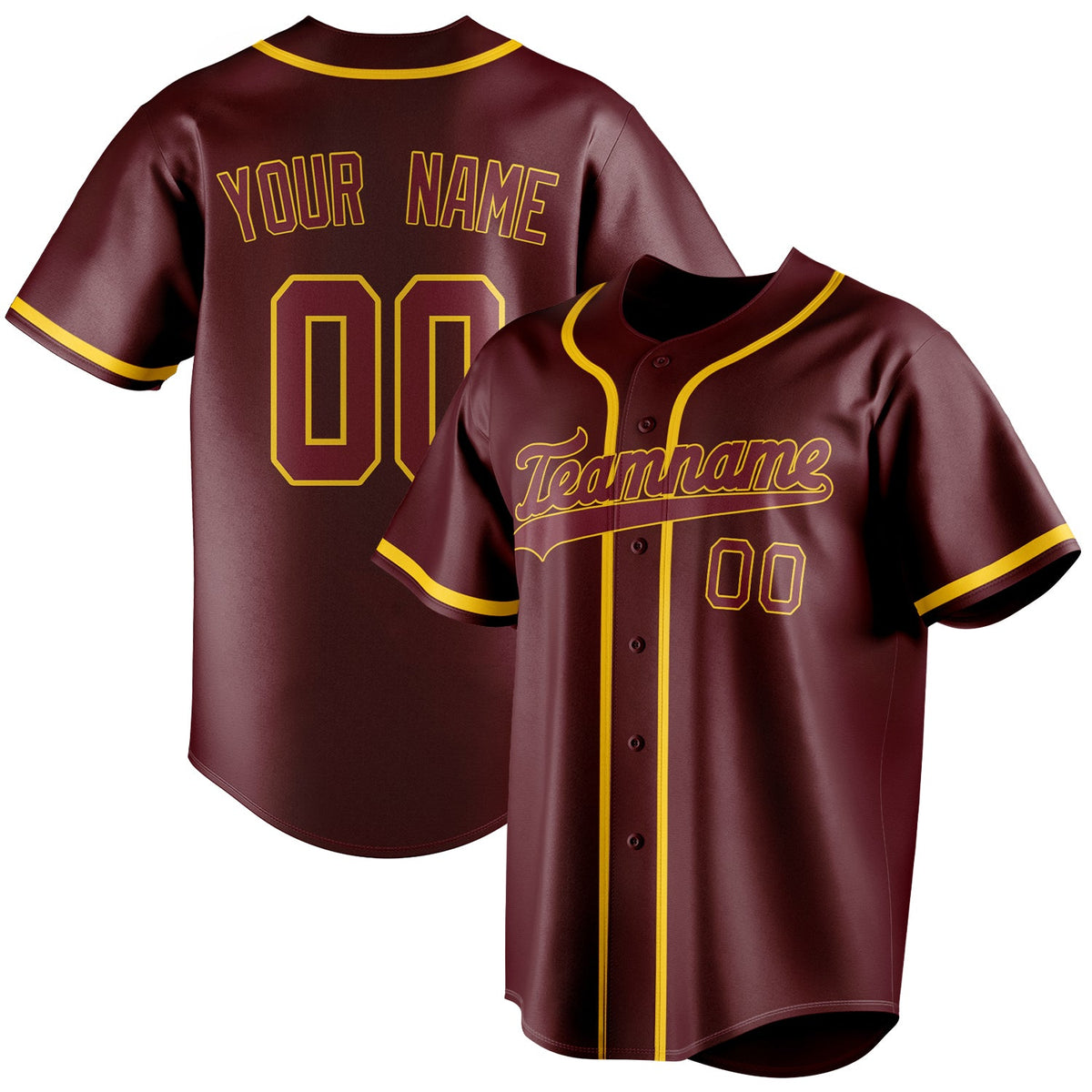 Custom Burgundy & Red Color Fan Baseball Jersey BB01240528CK096