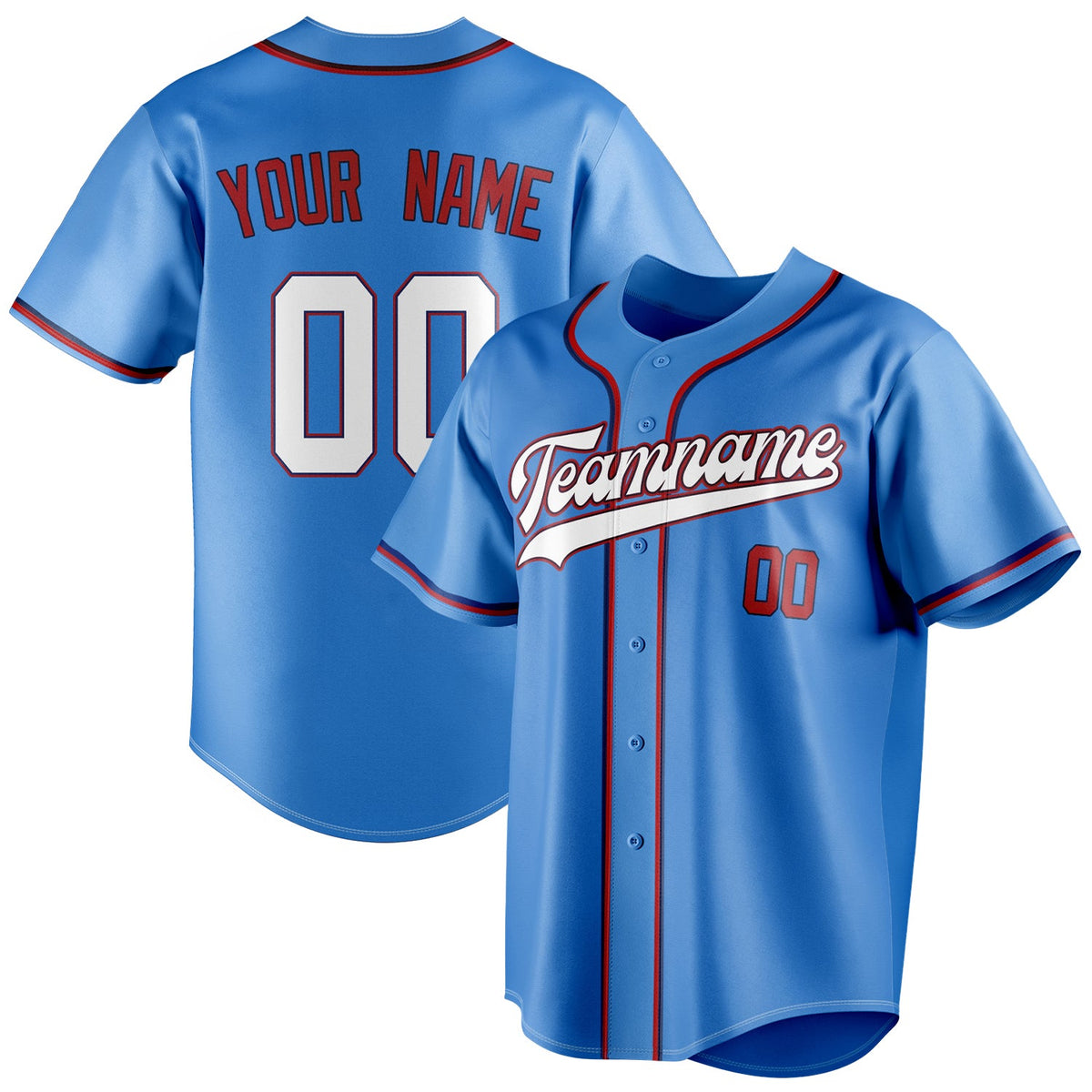 Custom Electric Blue & White Color Fan Baseball Jersey BB01240528JZ195