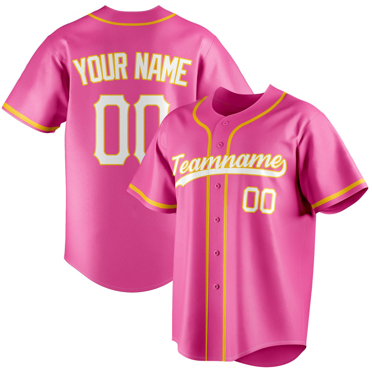 Custom Pink & White Color Fan Baseball Jersey BB01240529WX401