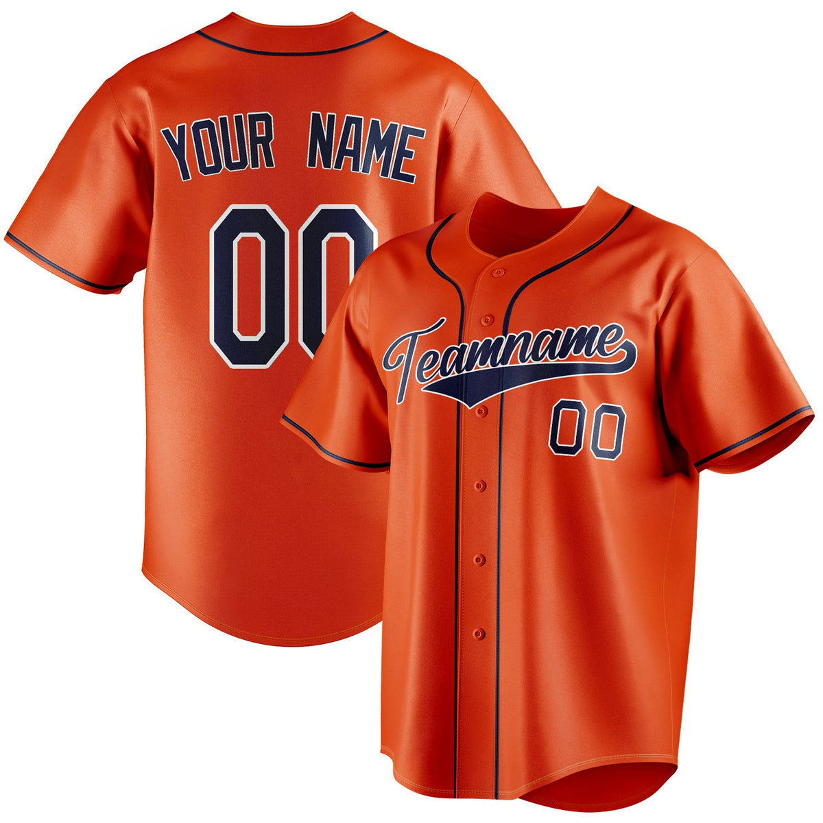 Custom Orange & Navy Color Fan Baseball Jersey BB01240529WY166