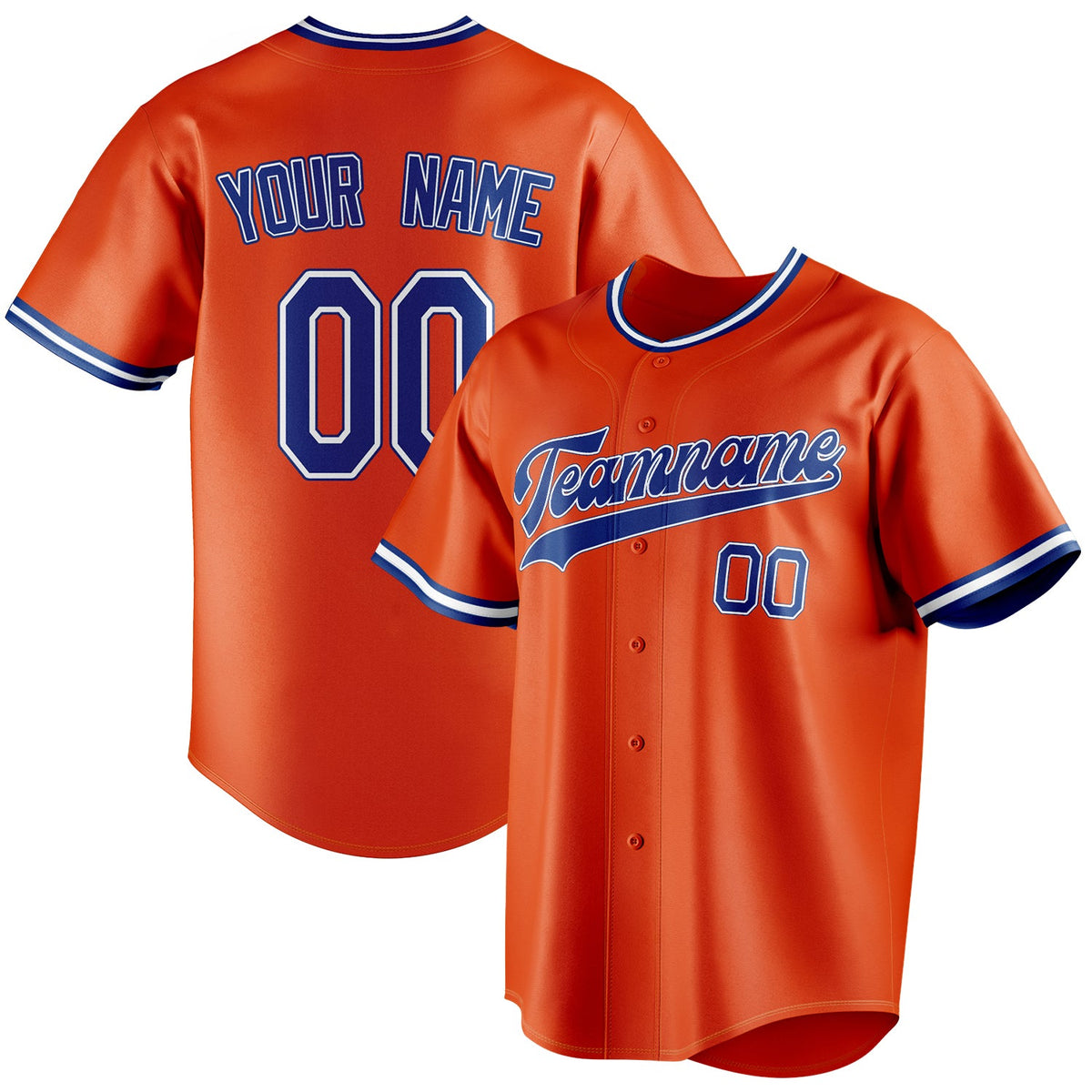 Custom Orange & Royal Color Fan Baseball Jersey BB01240529WY169