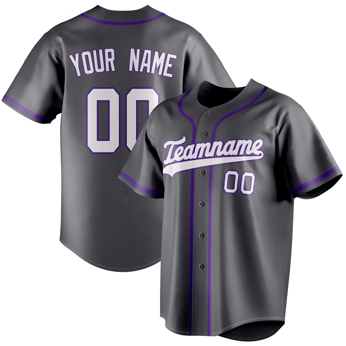 Custom Steel Gray & White Color Fan Baseball Jersey BB01240530CK288