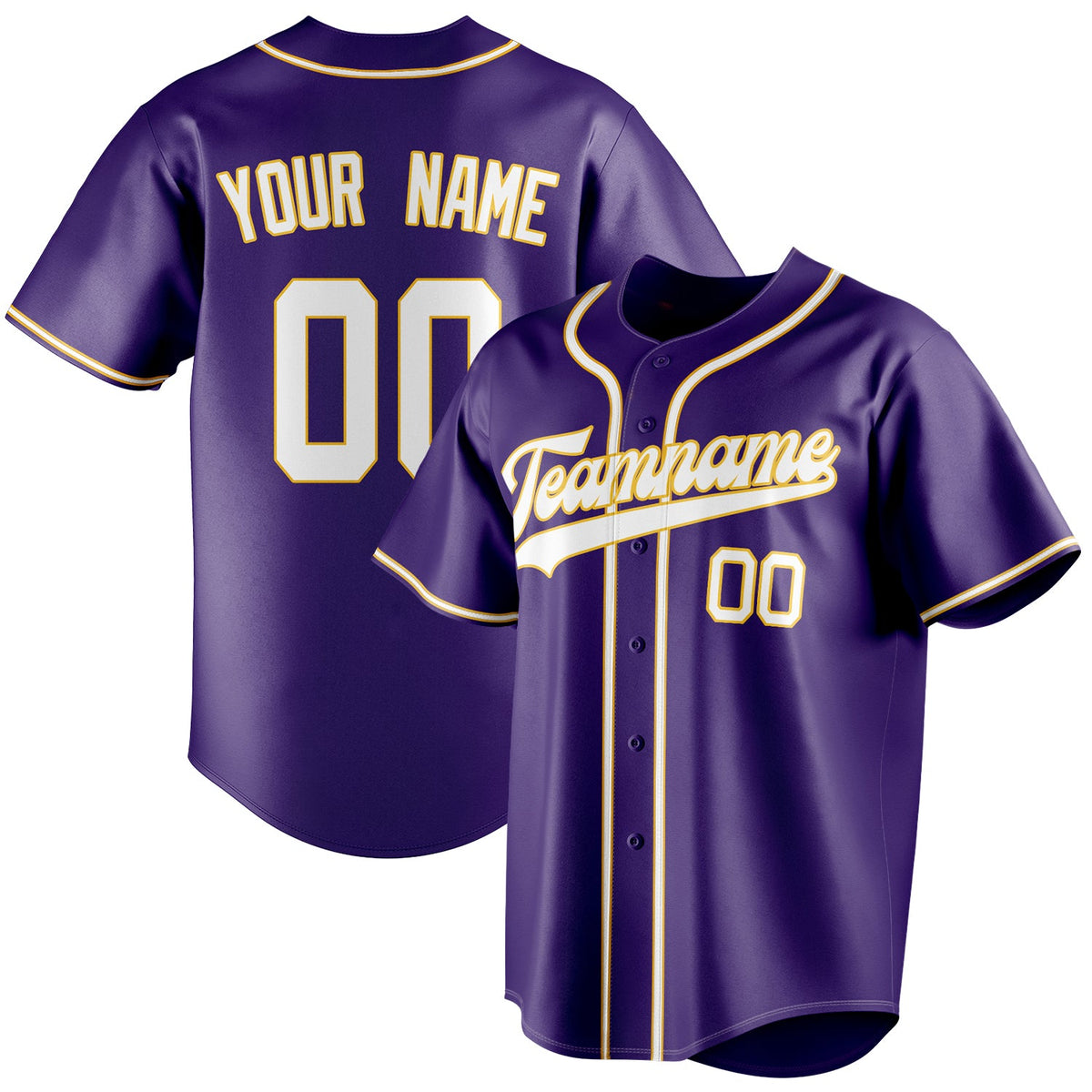 Custom Purple & White Color Fan Baseball Jersey BB01240530JZ251