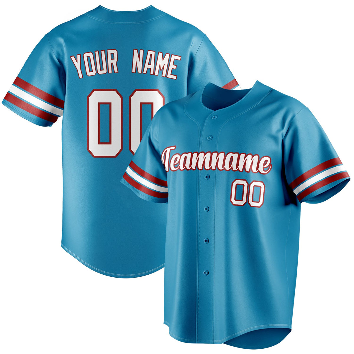 Custom Panther Blue & White Color Fan Baseball Jersey BB01240530WX364