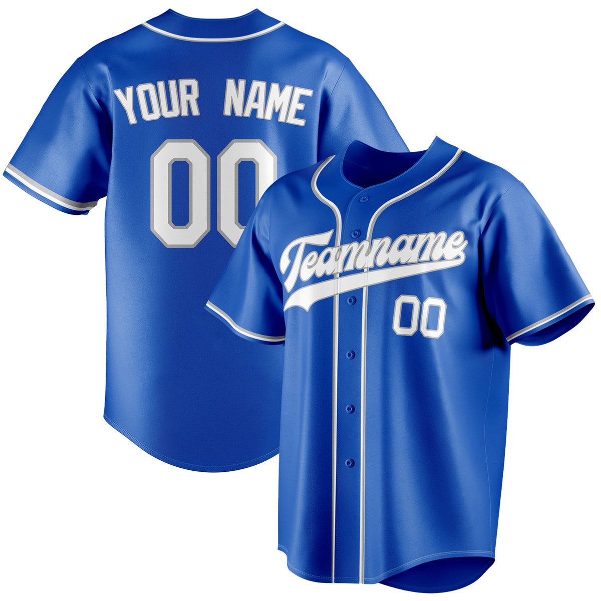 Custom Thunder Blue & White Color Fan Baseball Jersey BB01240530WY346