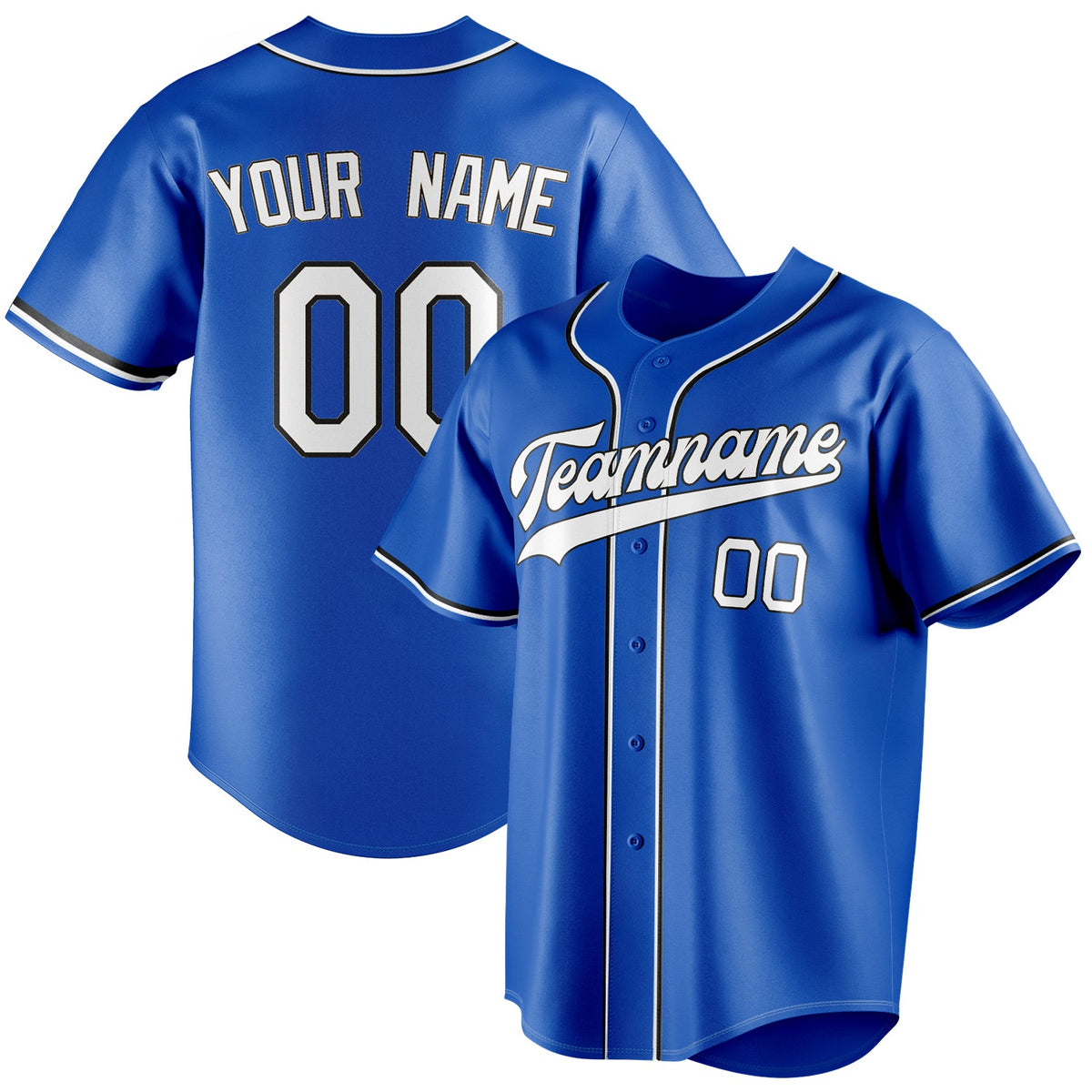 Custom Thunder Blue & White Color Fan Baseball Jersey BB01240530WY354