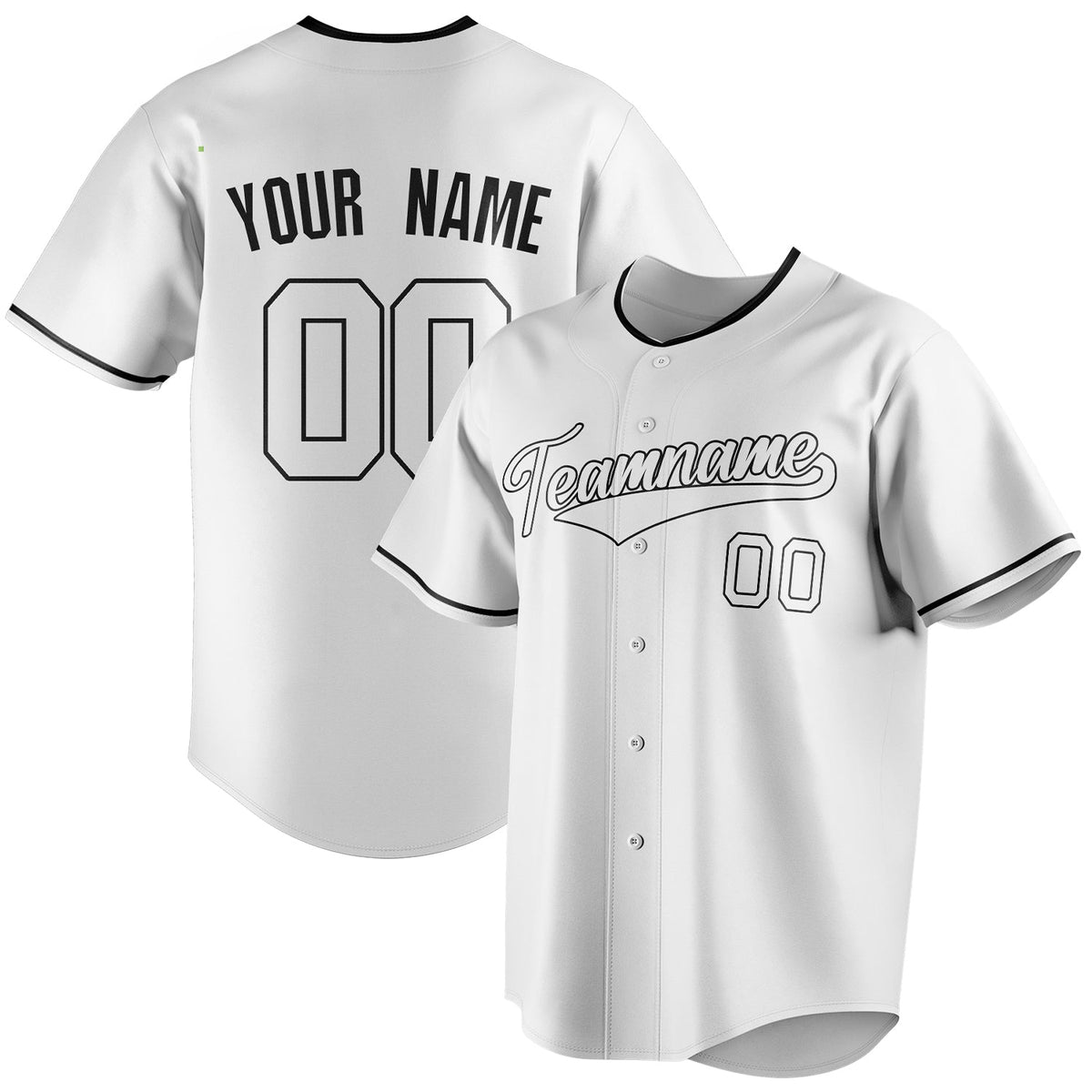 Custom White & Black Color Fan Baseball Jersey BB01240531LH503