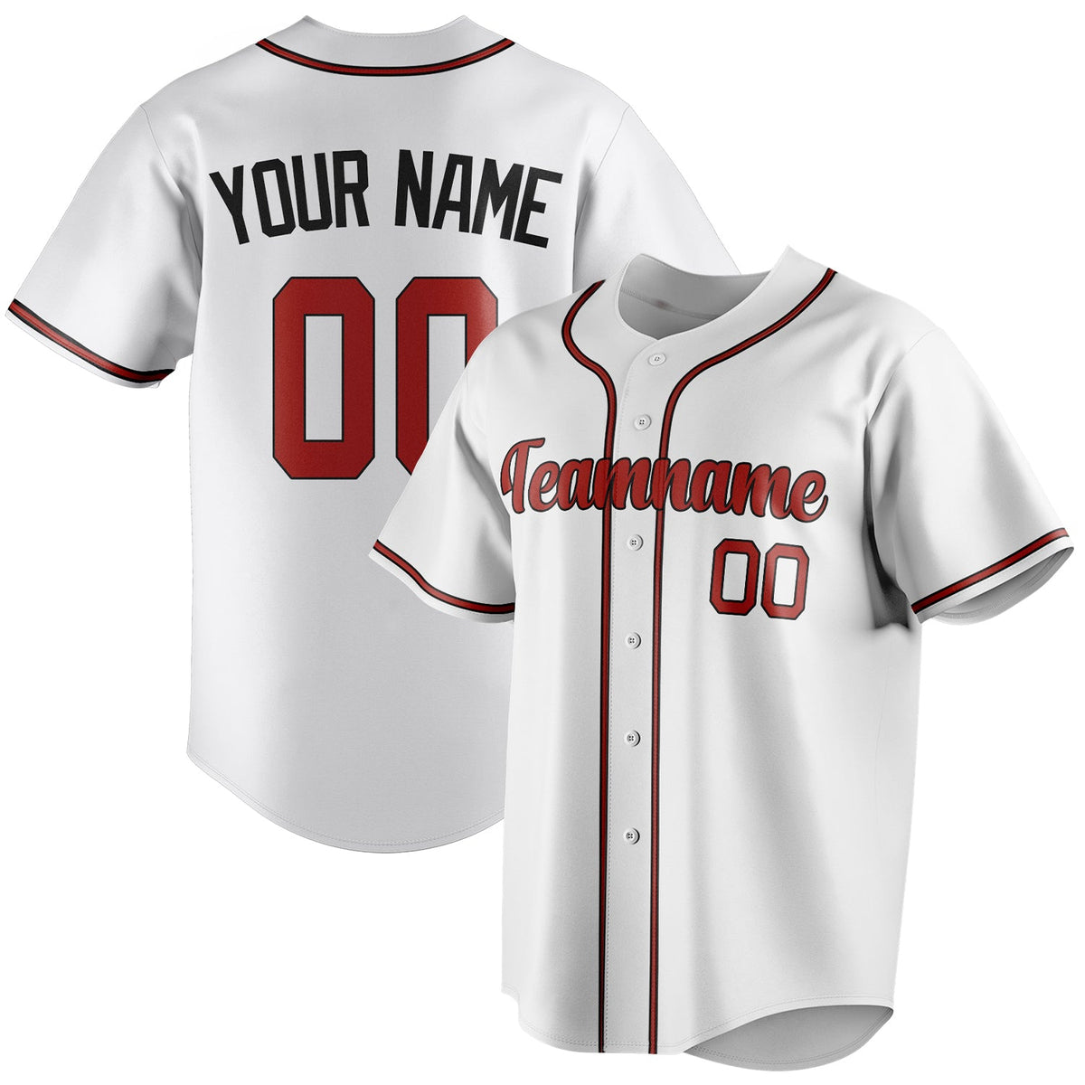 Custom White & Red Color Fan Baseball Jersey BB01240531LH515