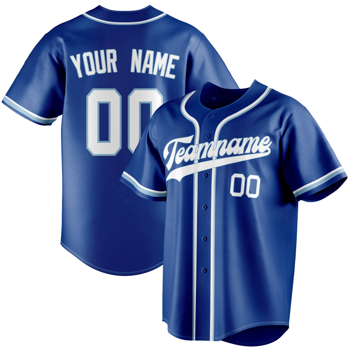 Custom Royal & White Color Fan Baseball Jersey BB01240531TY360