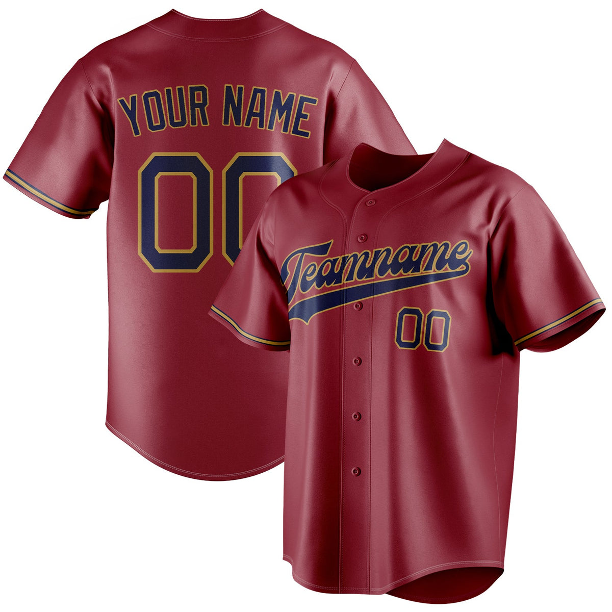 Custom Maroon & Black Color Fan Baseball Jersey BB01240531WX488