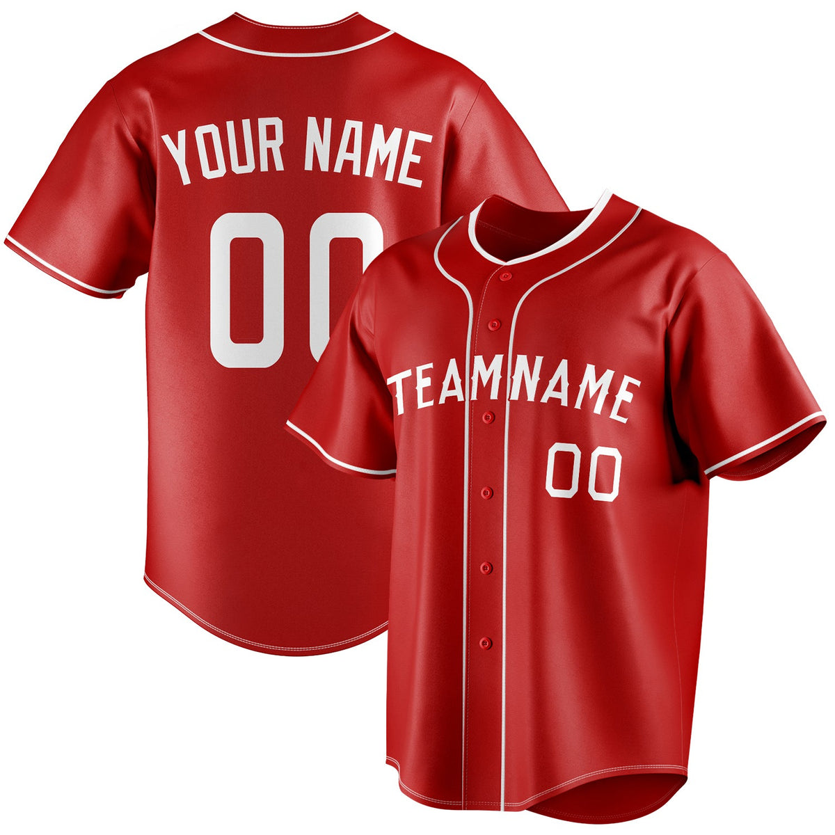 Custom Red & White Color Fan Baseball Jersey BB01240531XJ404