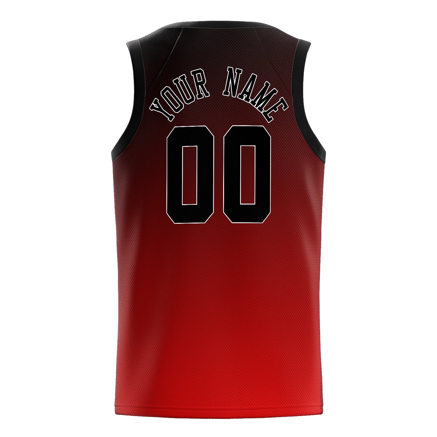 Custom Red Black Fade Basketball Jersey
