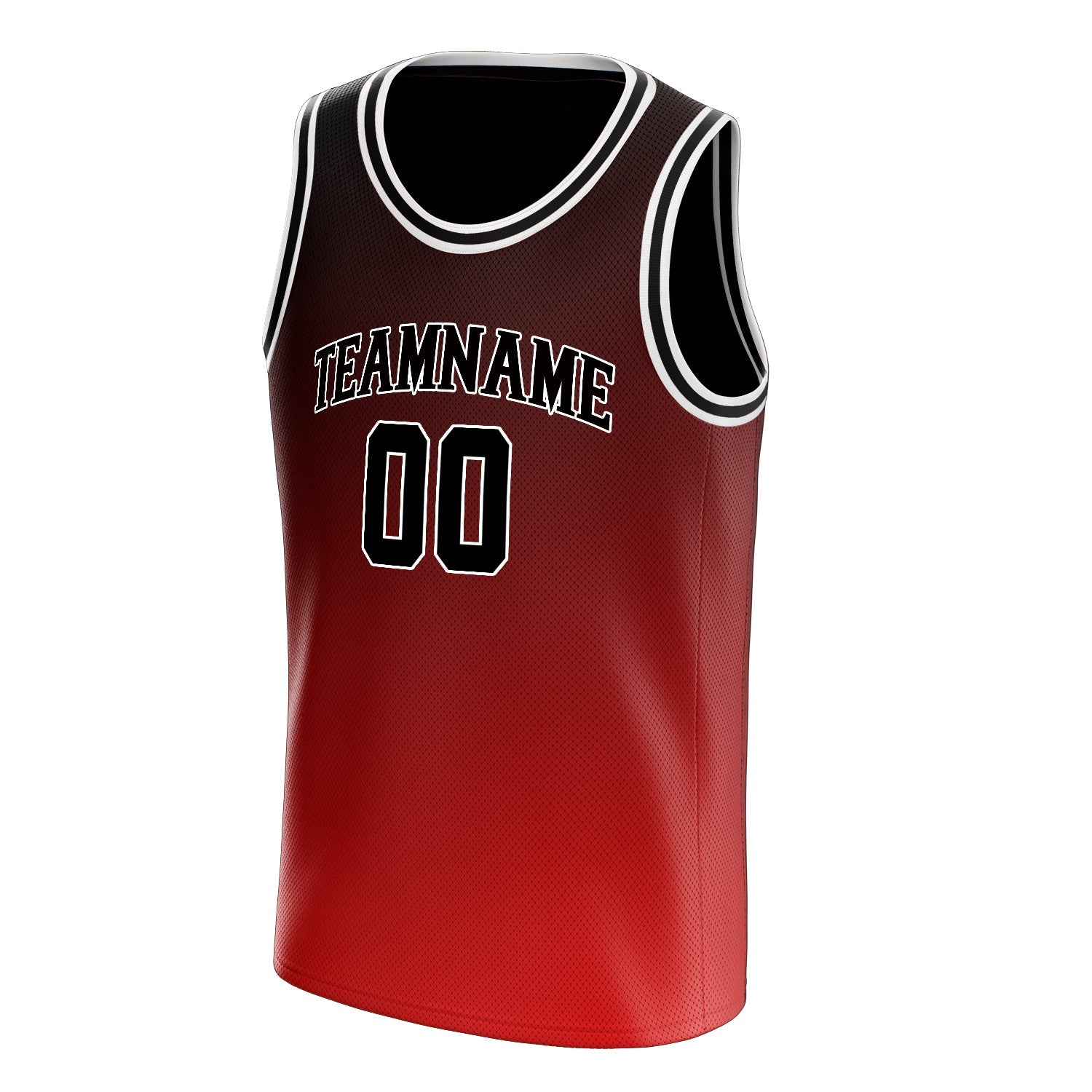 Custom Red Black Fade Basketball Jersey