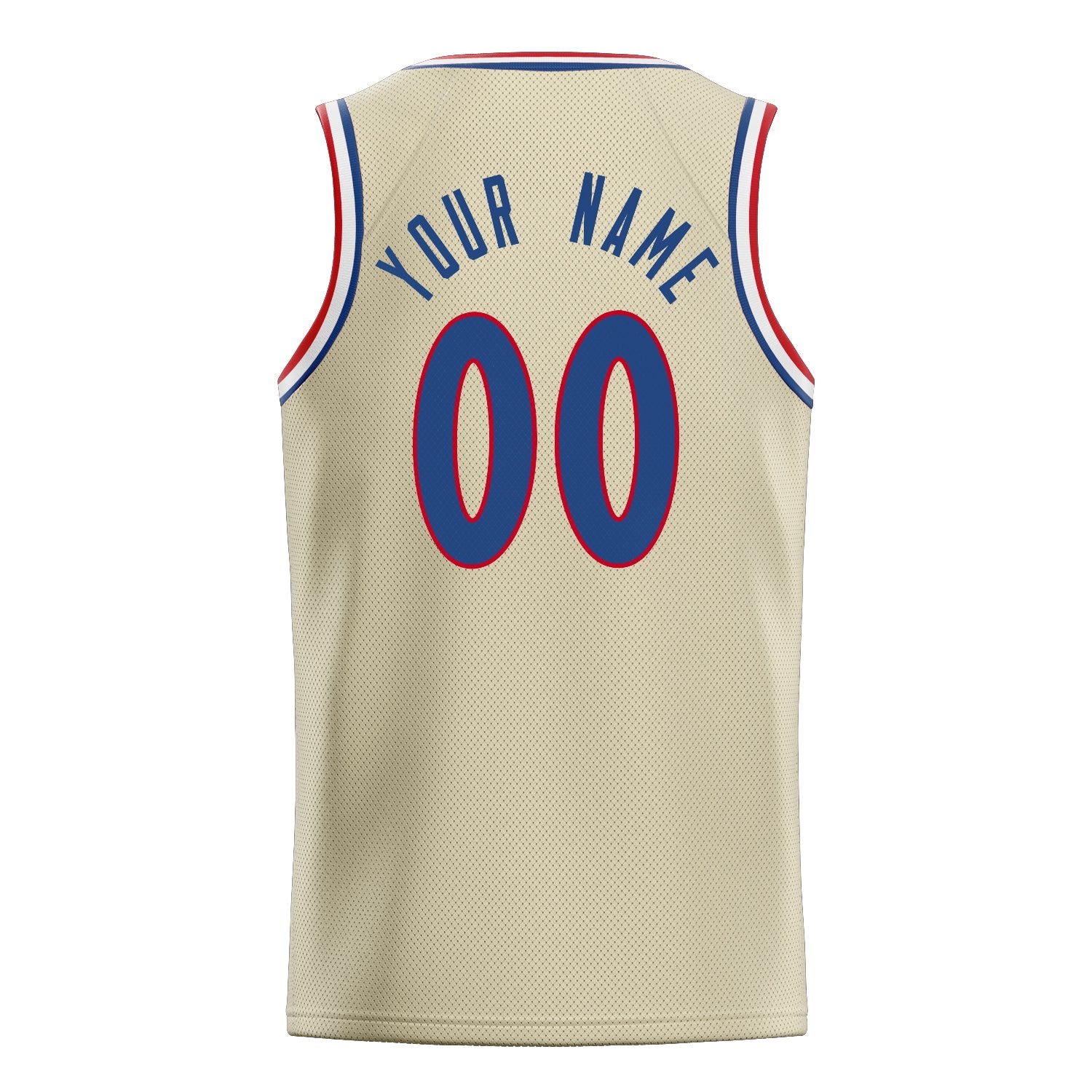 Custom Cream Royal Solid-Color Basketball Jersey
