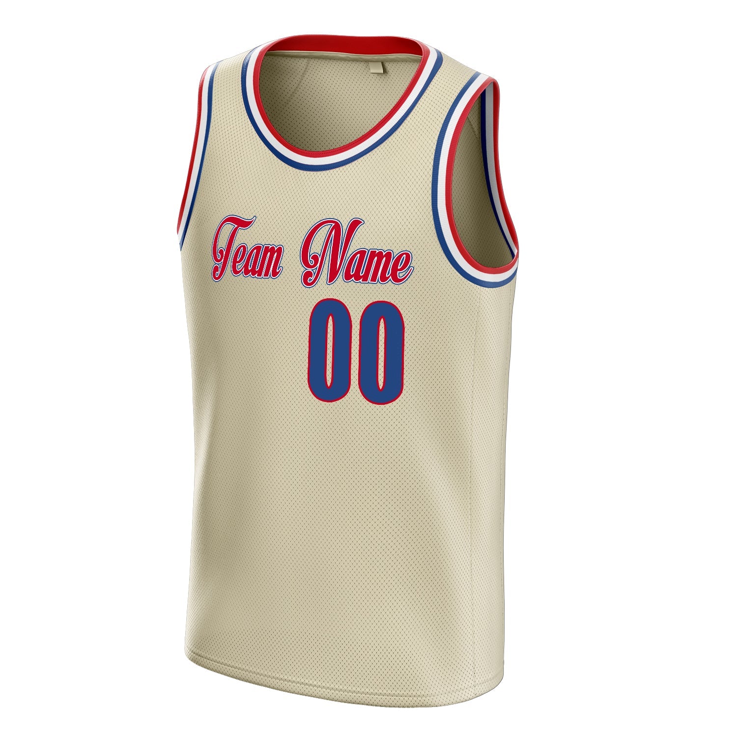 Custom Cream Royal Solid-Color Basketball Jersey